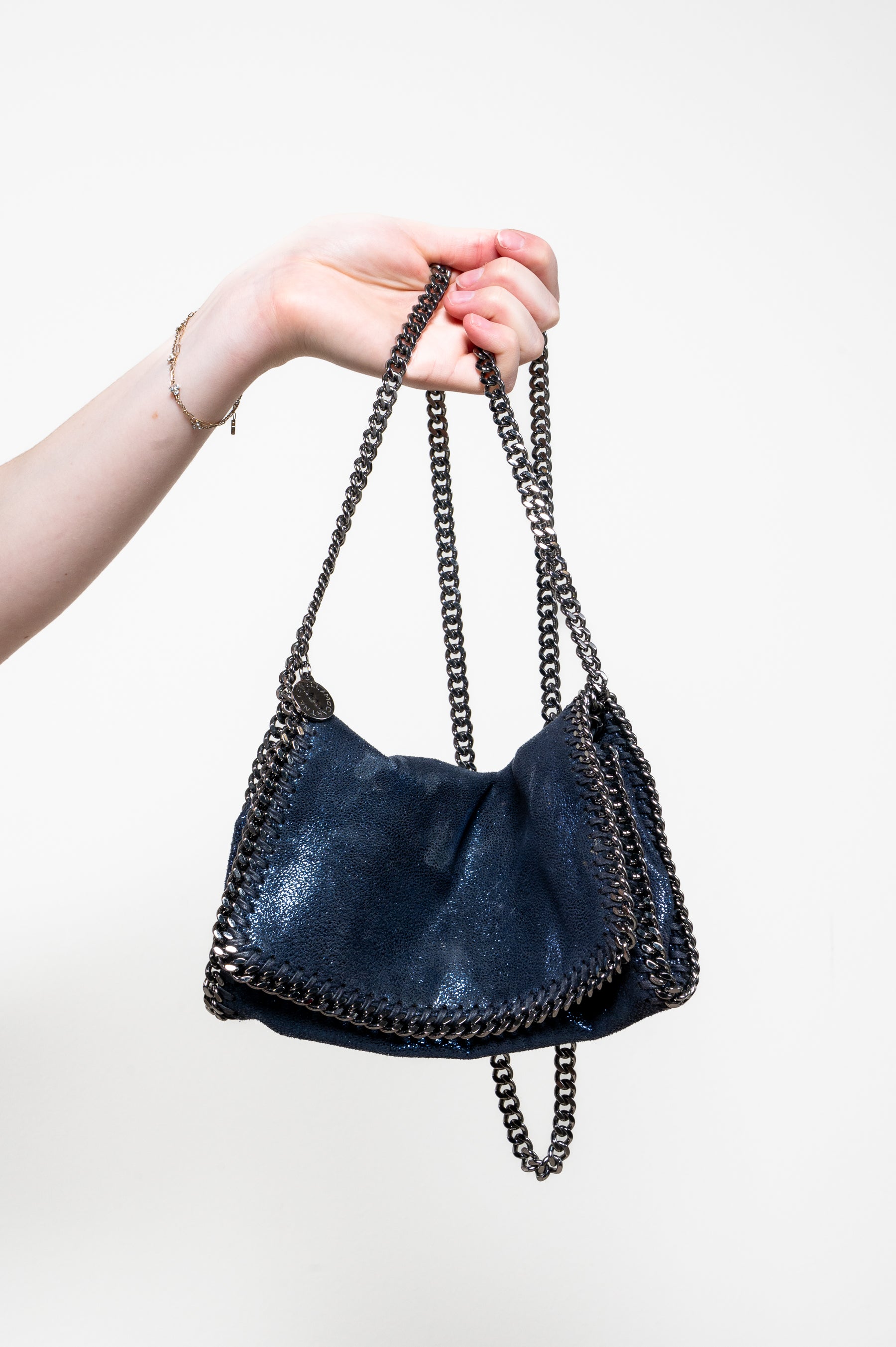 Navy Falabella Shoulder Bag