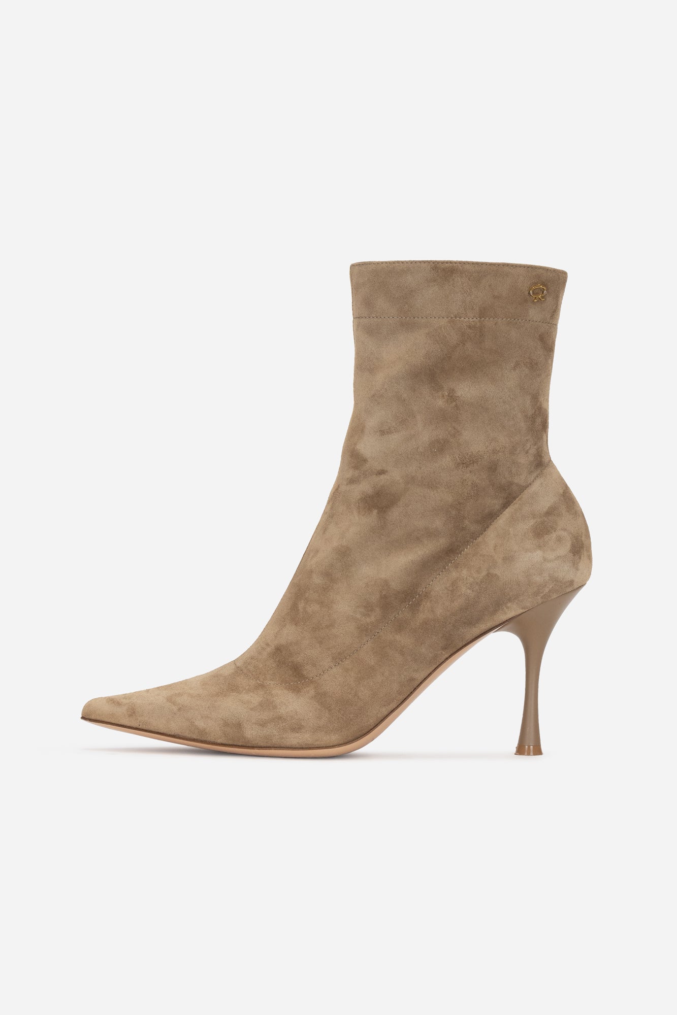 Brown Dunn Camoscio Suede Zip Up Ankle Boot