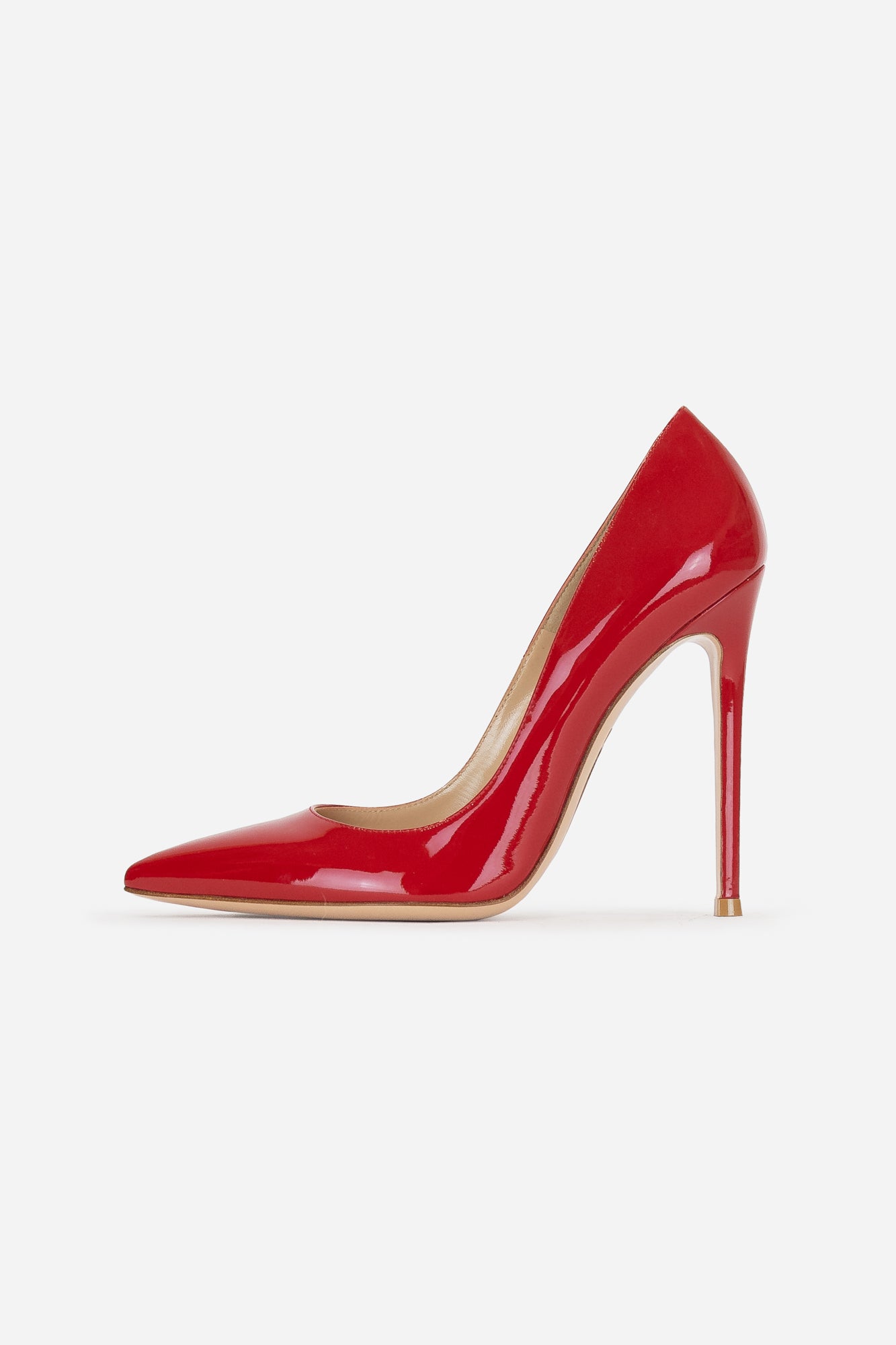 Patent Red Pointed Toe Pump