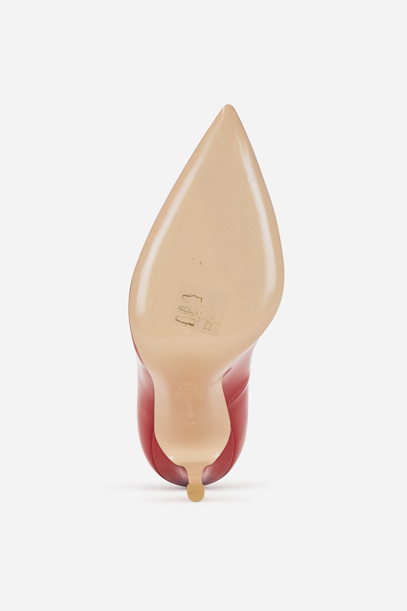 Patent Red Pointed Toe Pump