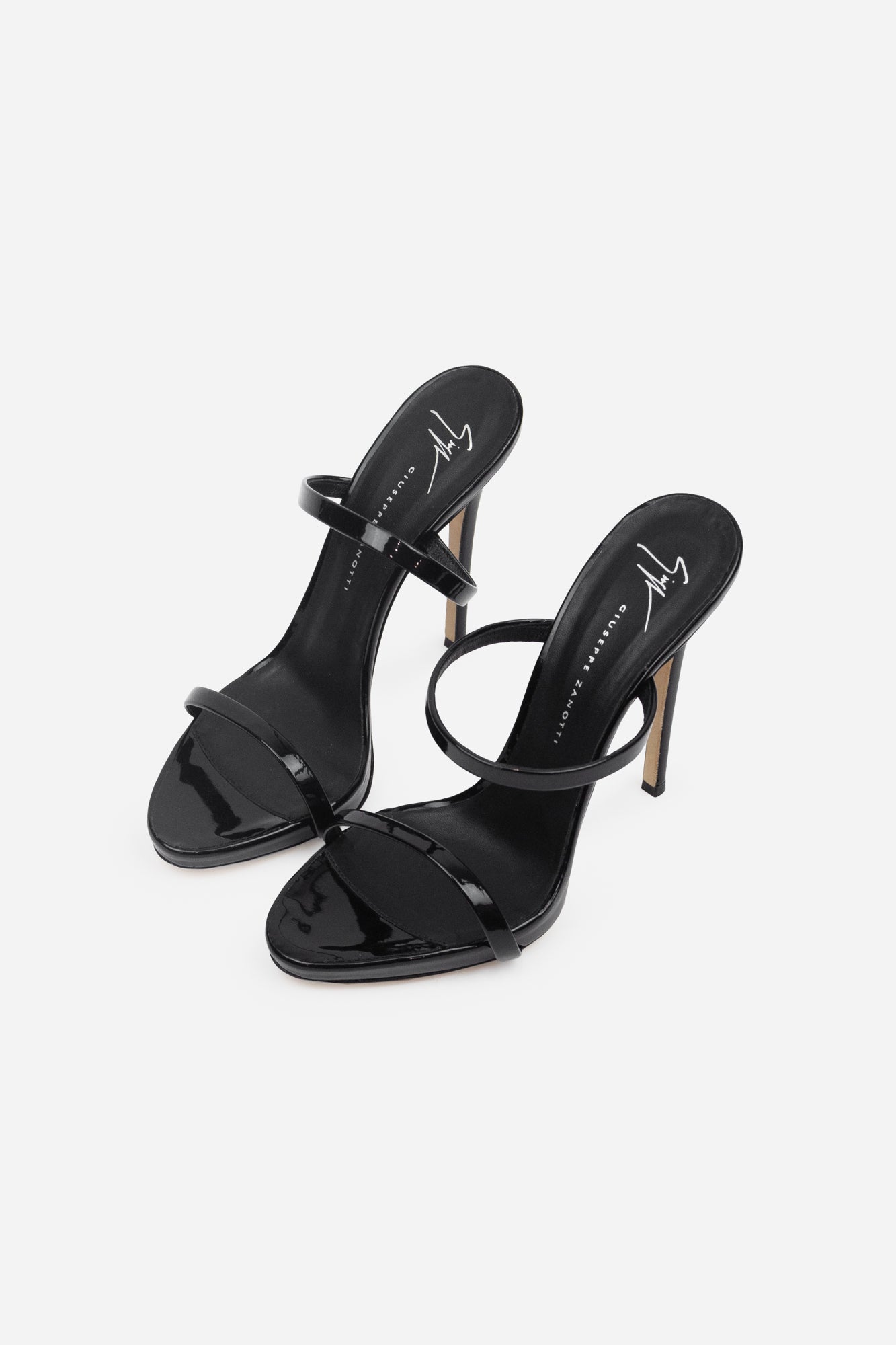 Black Double Top Strap Pumps