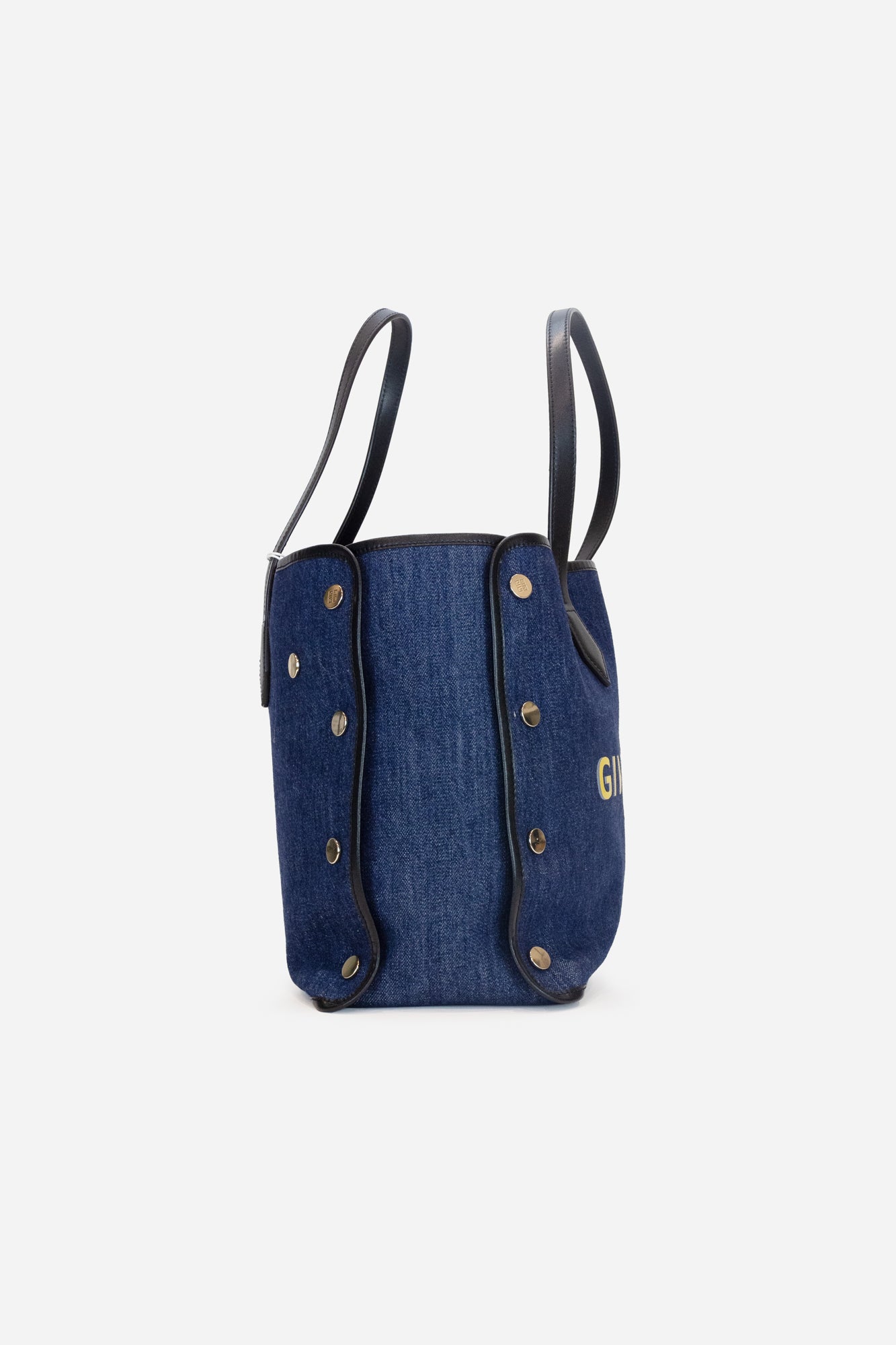 Denim Bond Shopper With Yellow Interior