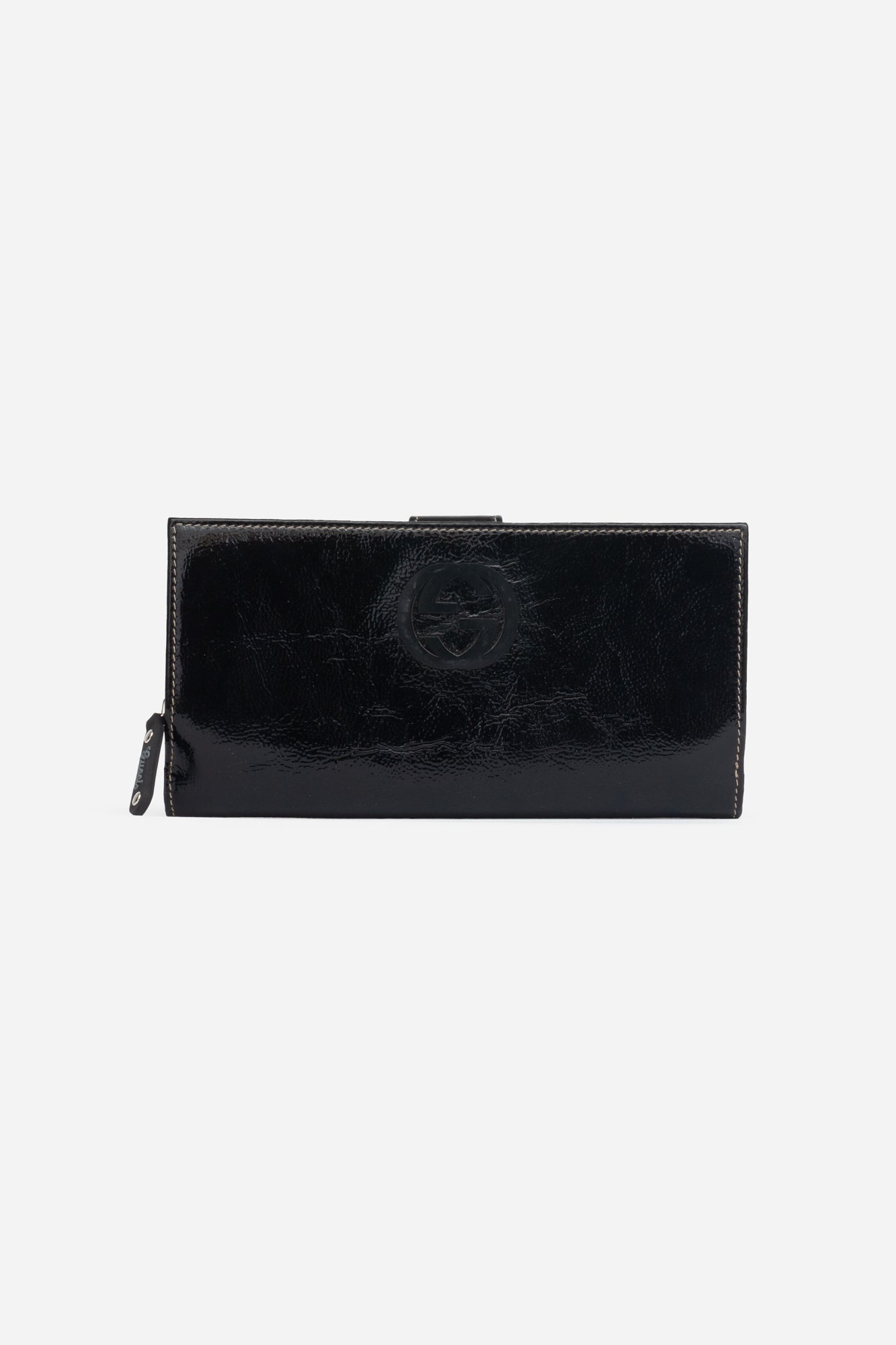 1999 Black Interlocking Continental Wallet