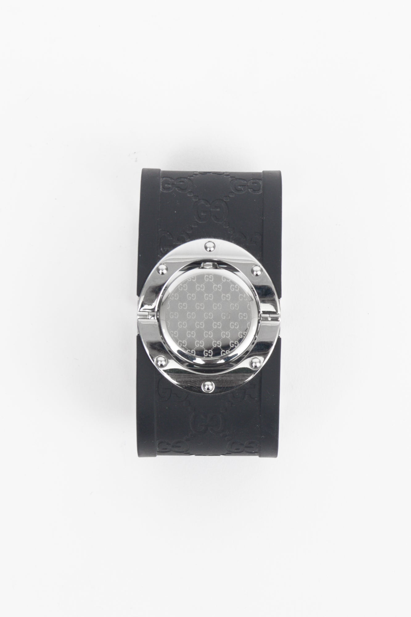 Black And Silver Twirl Face Watch