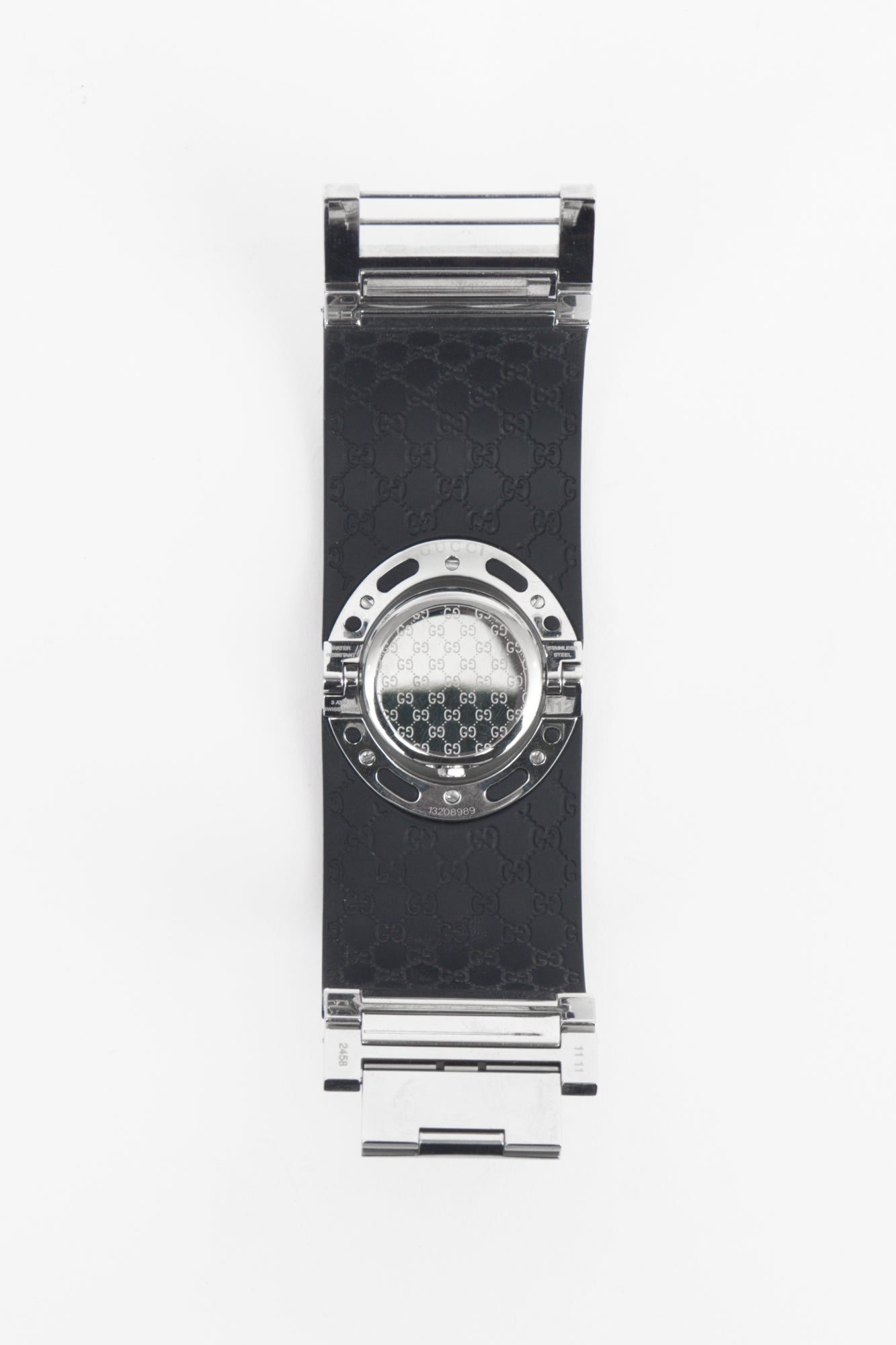 Black And Silver Twirl Face Watch