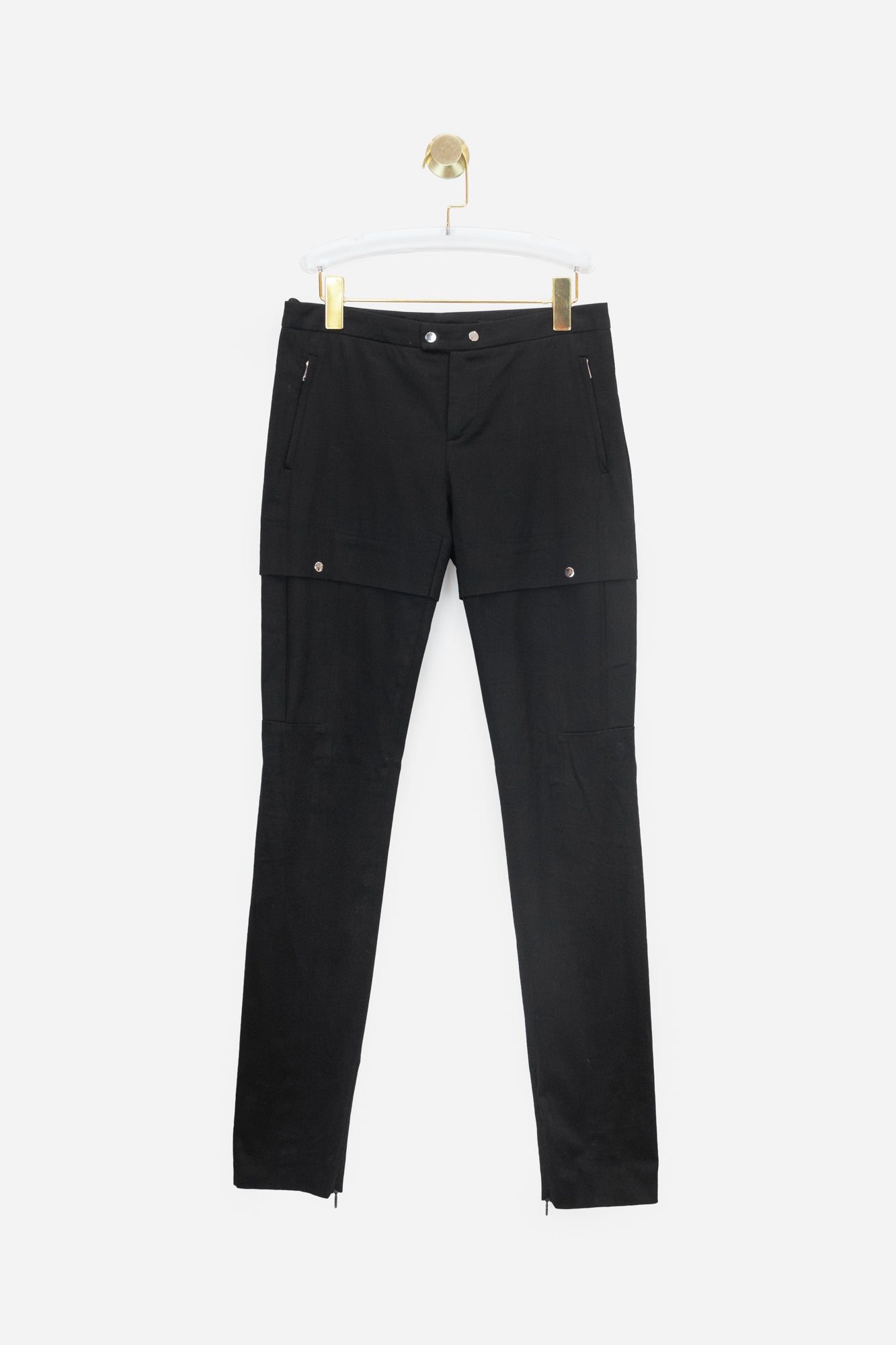 Black Cargo Pant with Side Zips