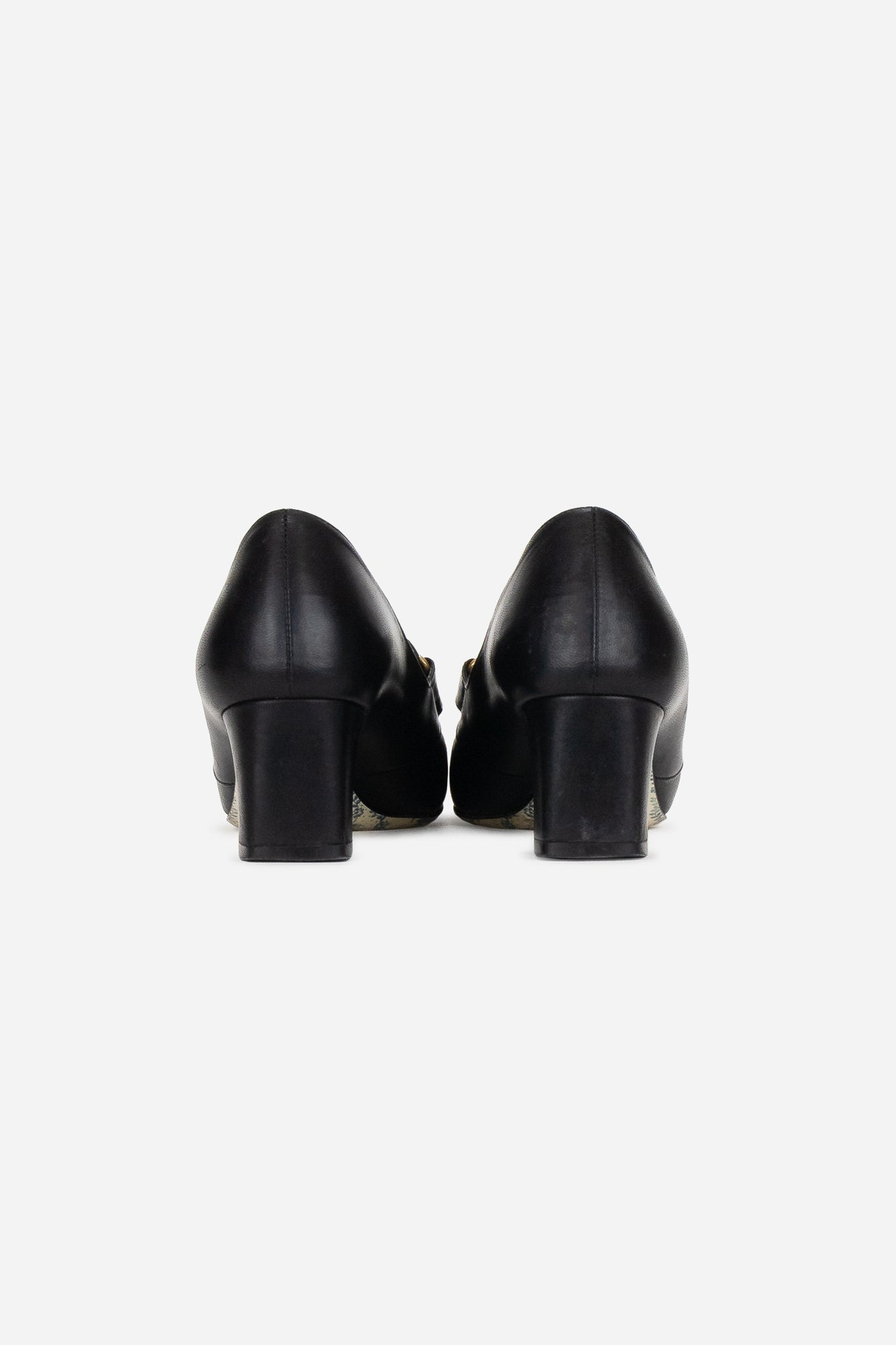 Black Marmont Leather Heels