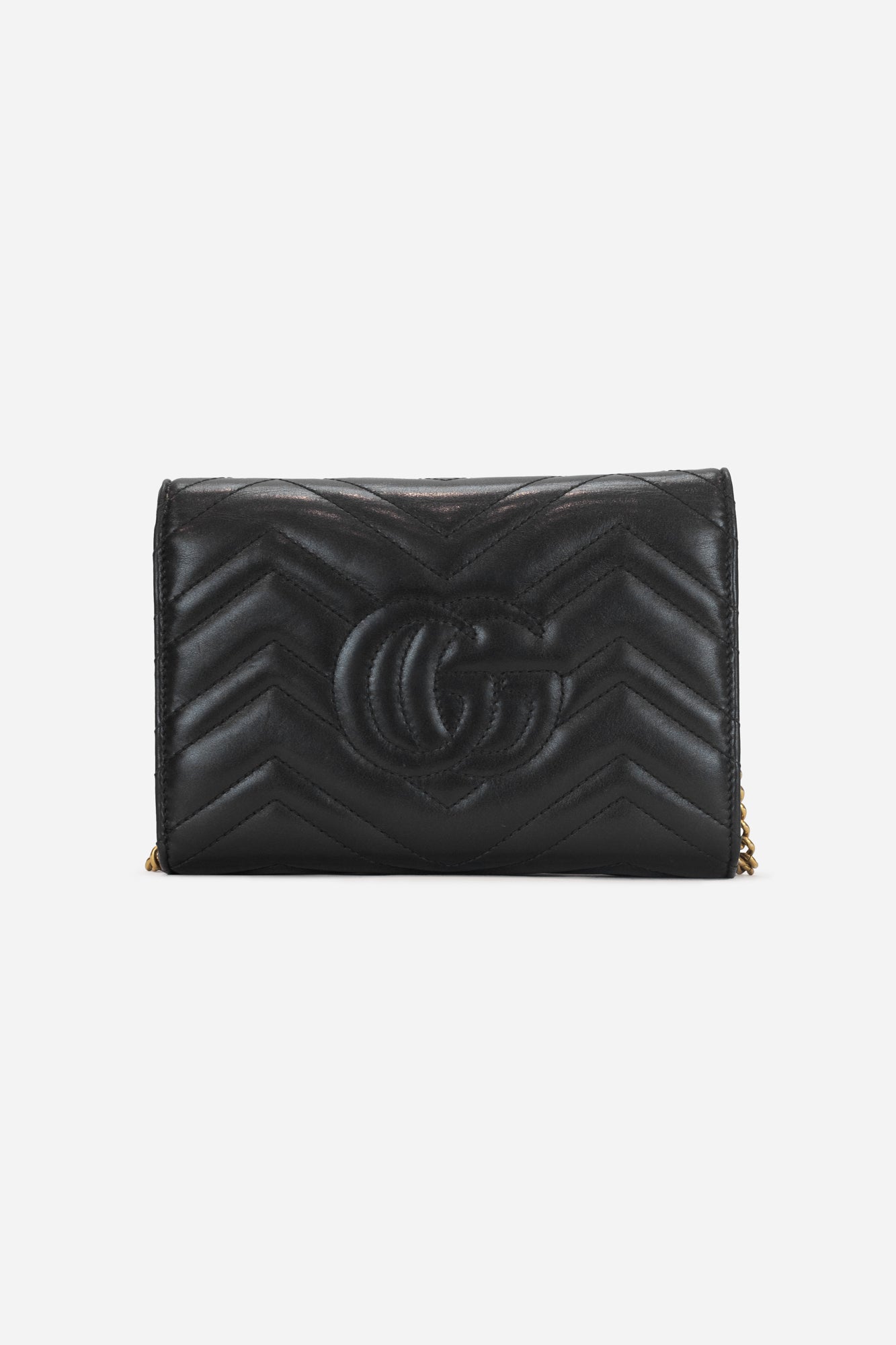 Black Mini GG Marmont Chain Wallet