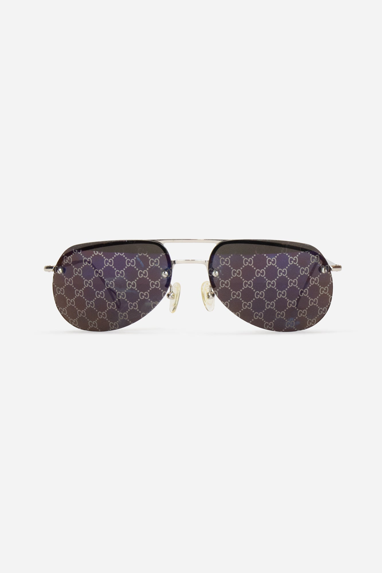 Blue GG Monogram Aviator Sunglasses