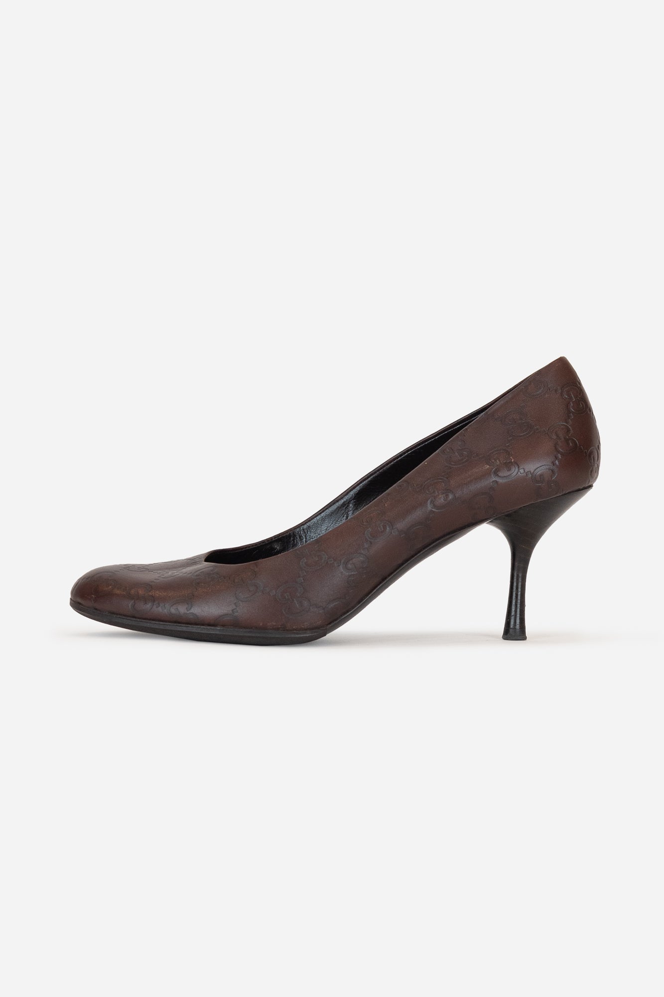 Brown Monogram Kittel Heel