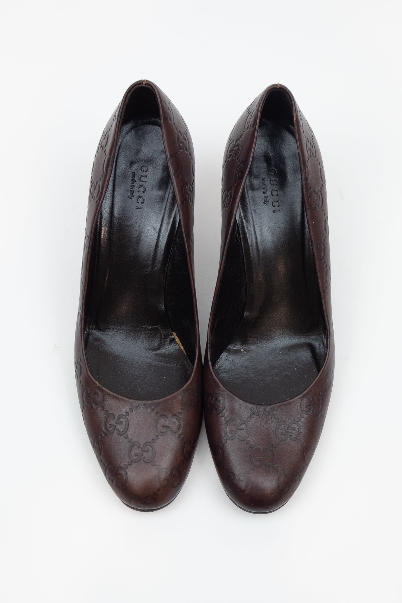 Brown Monogram Kittel Heel