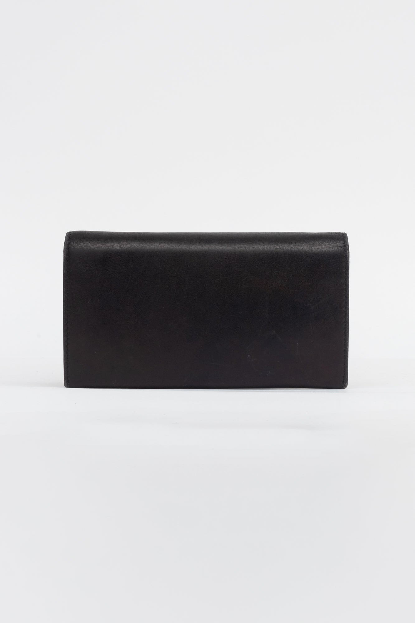 Gold Hardware Black Flap Wallet