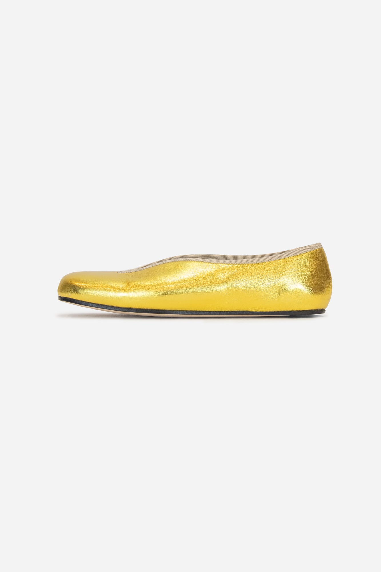 Hannelore Detachable Platform Ballet Flat In Gold