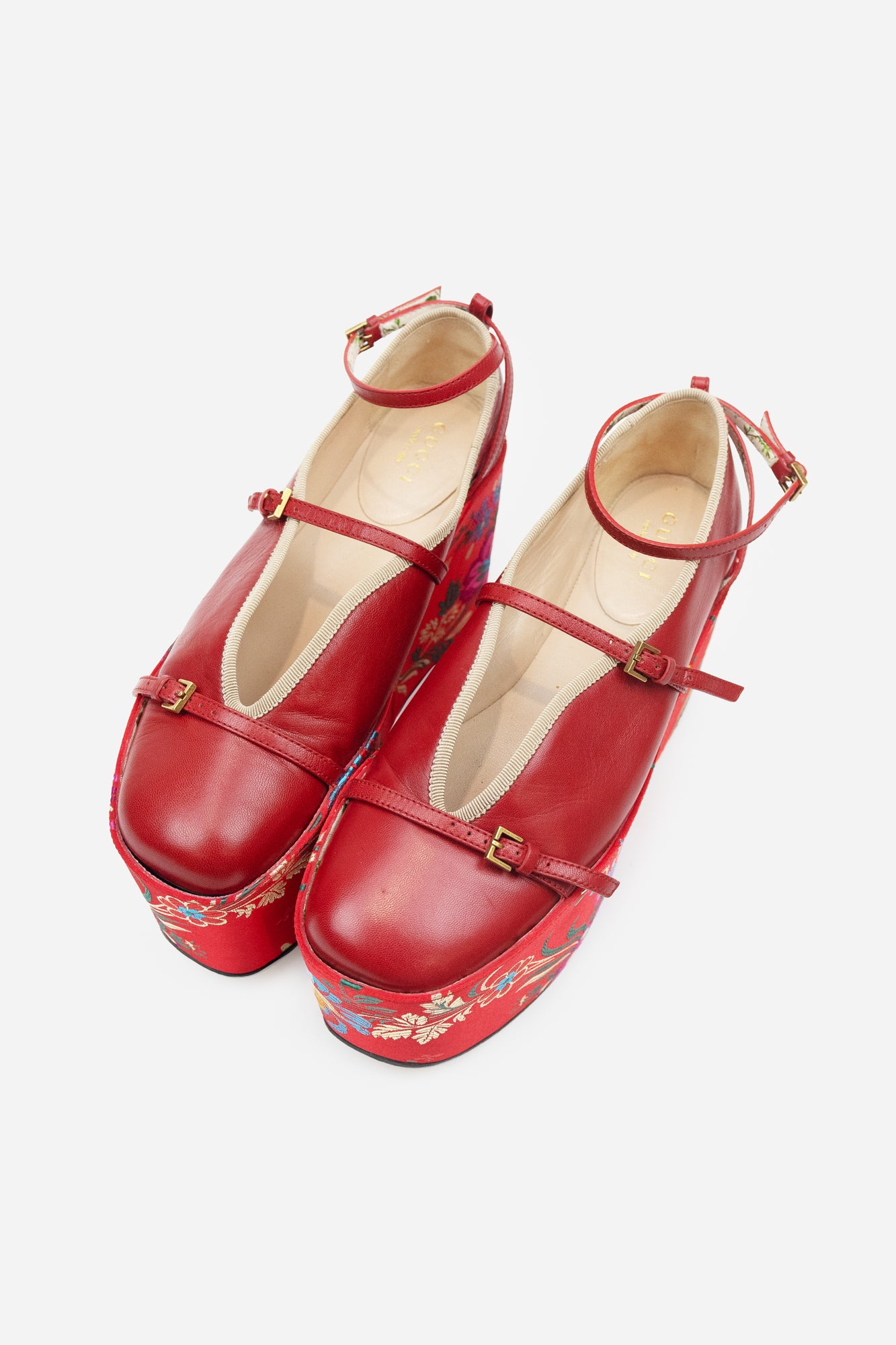 Hannelore Detachable Platform Ballet Flat In Red