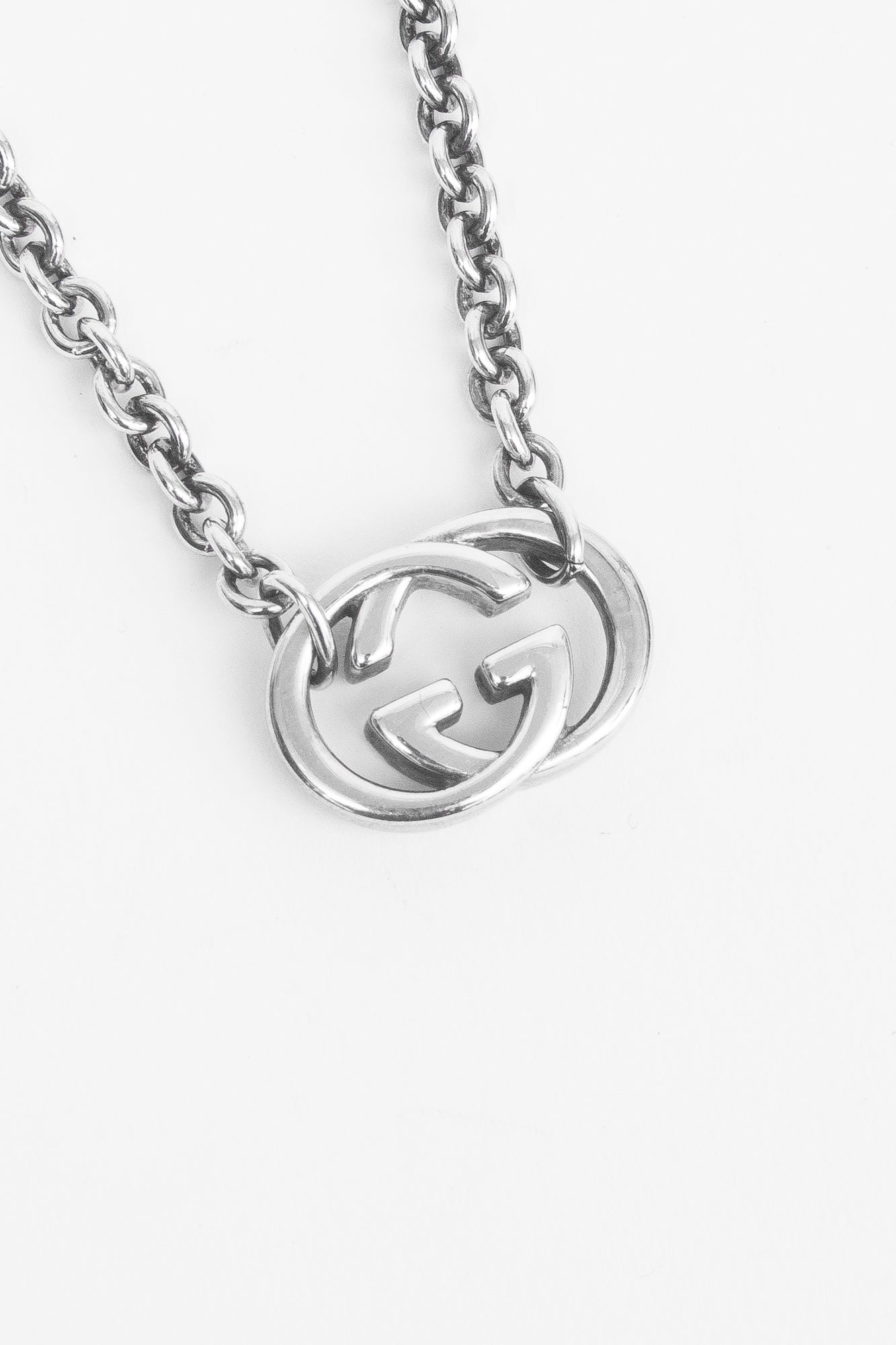 Interlocking G Silver Necklace