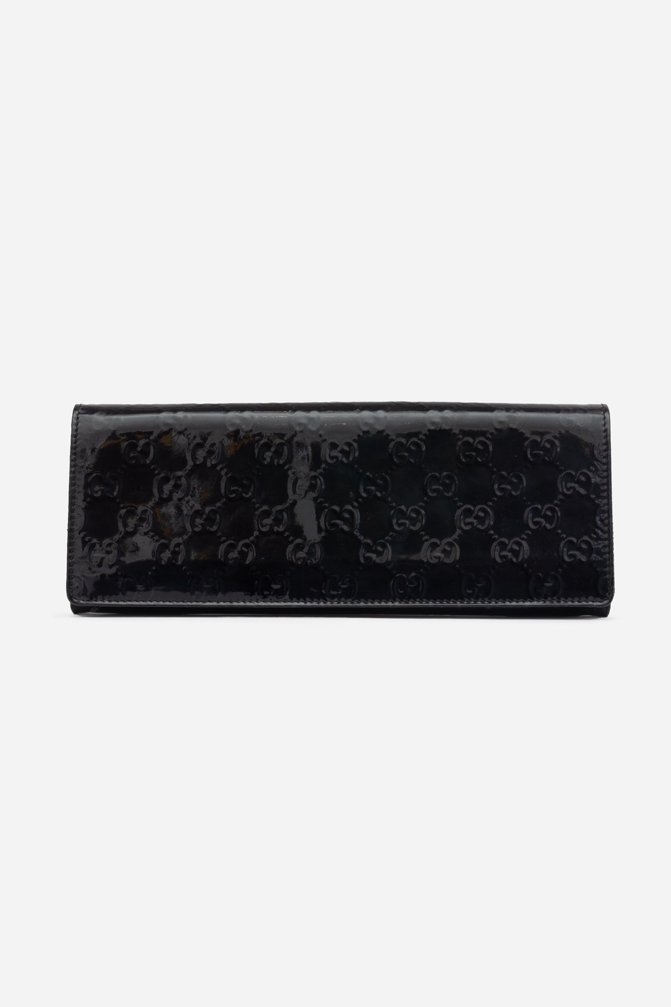 Patent Leather Monogram Clutch