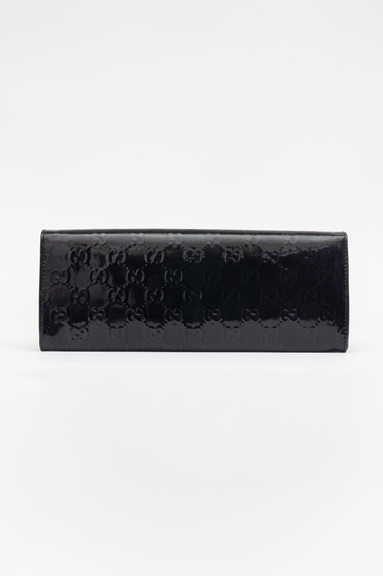 Patent Leather Monogram Clutch