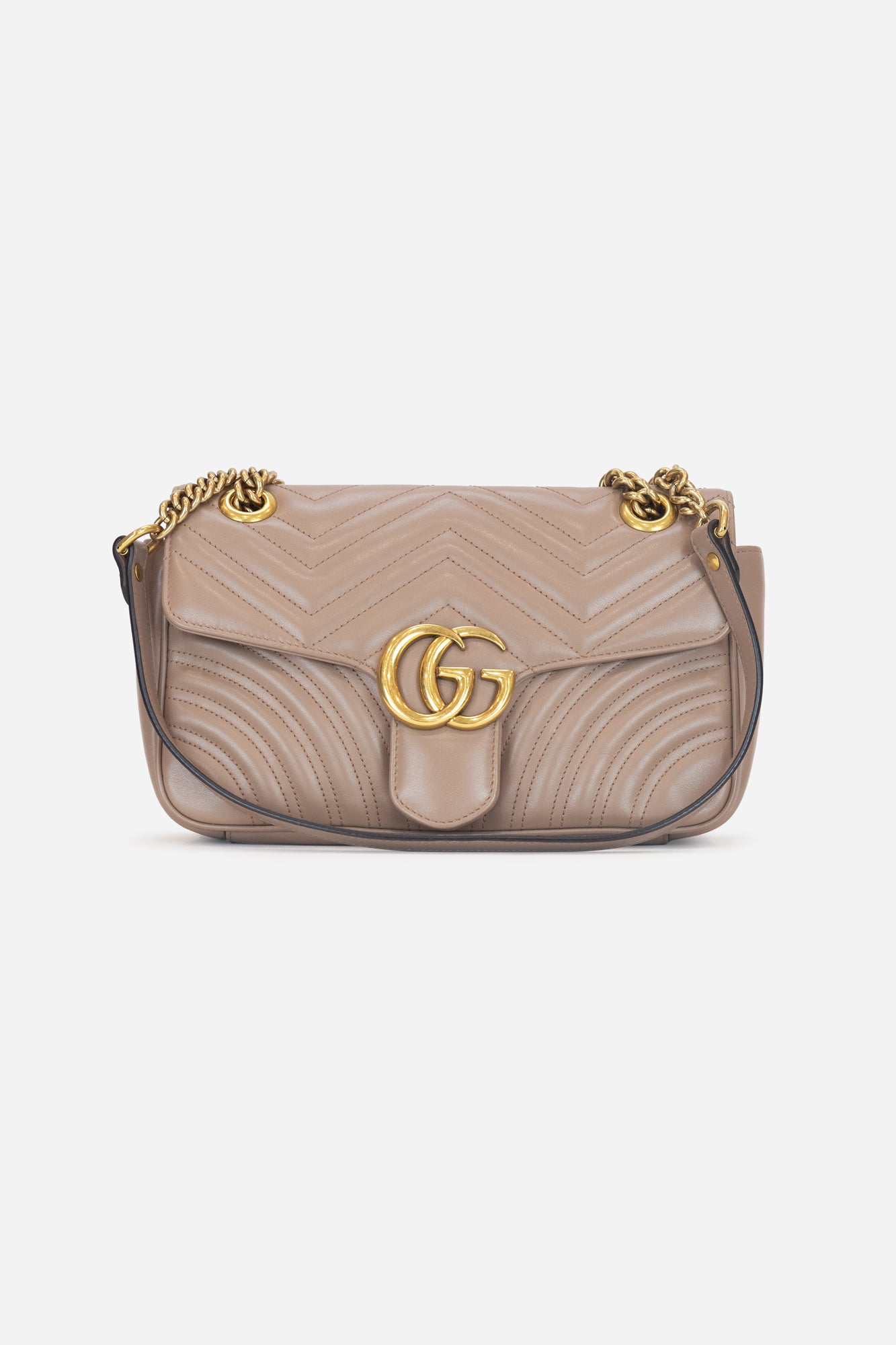 Pink GG Marmont Small Shoulder Bag