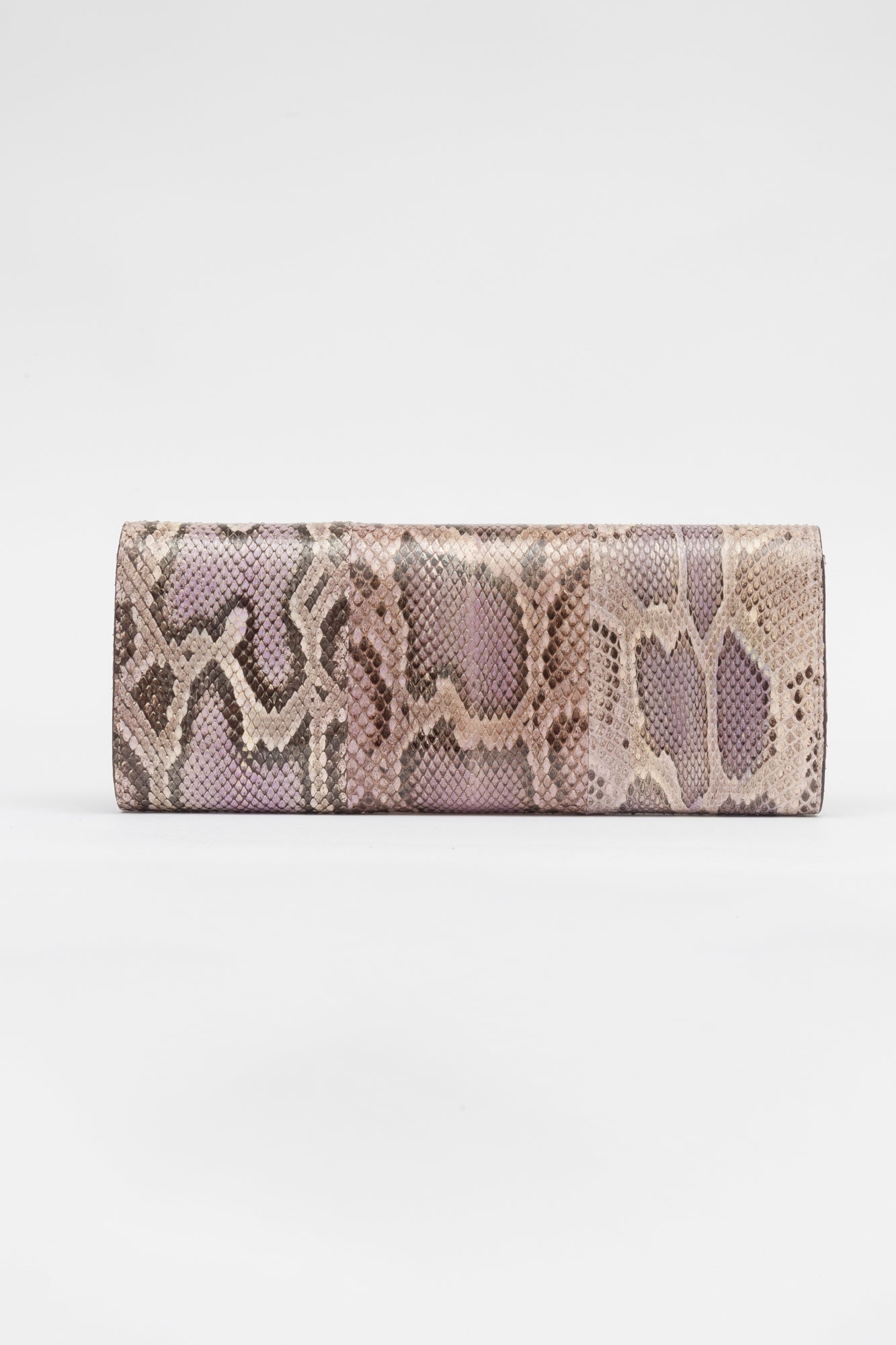 Purple Python Buckle Romy Clutch