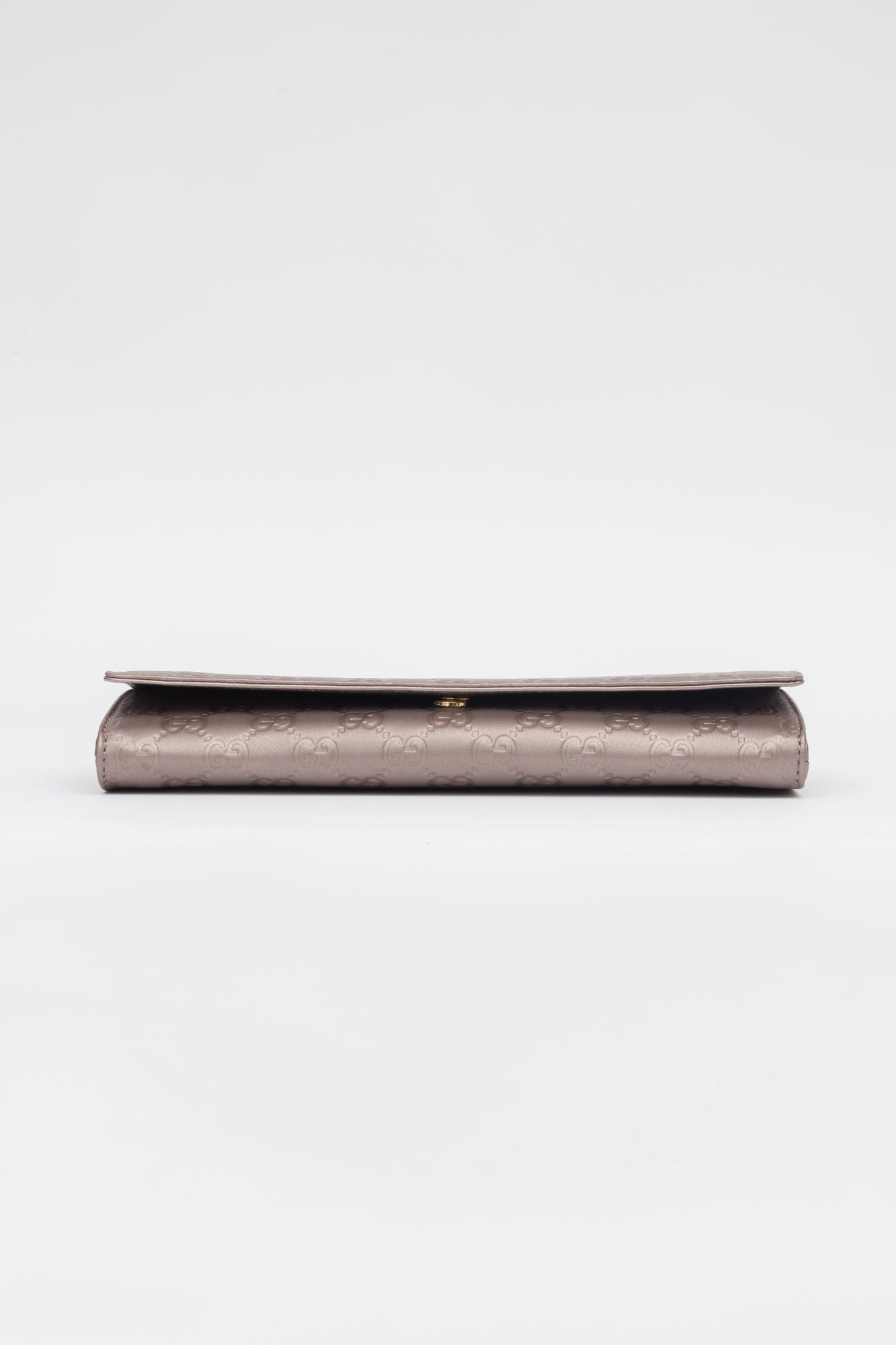 Rose Metallic Monogram Long Clutch