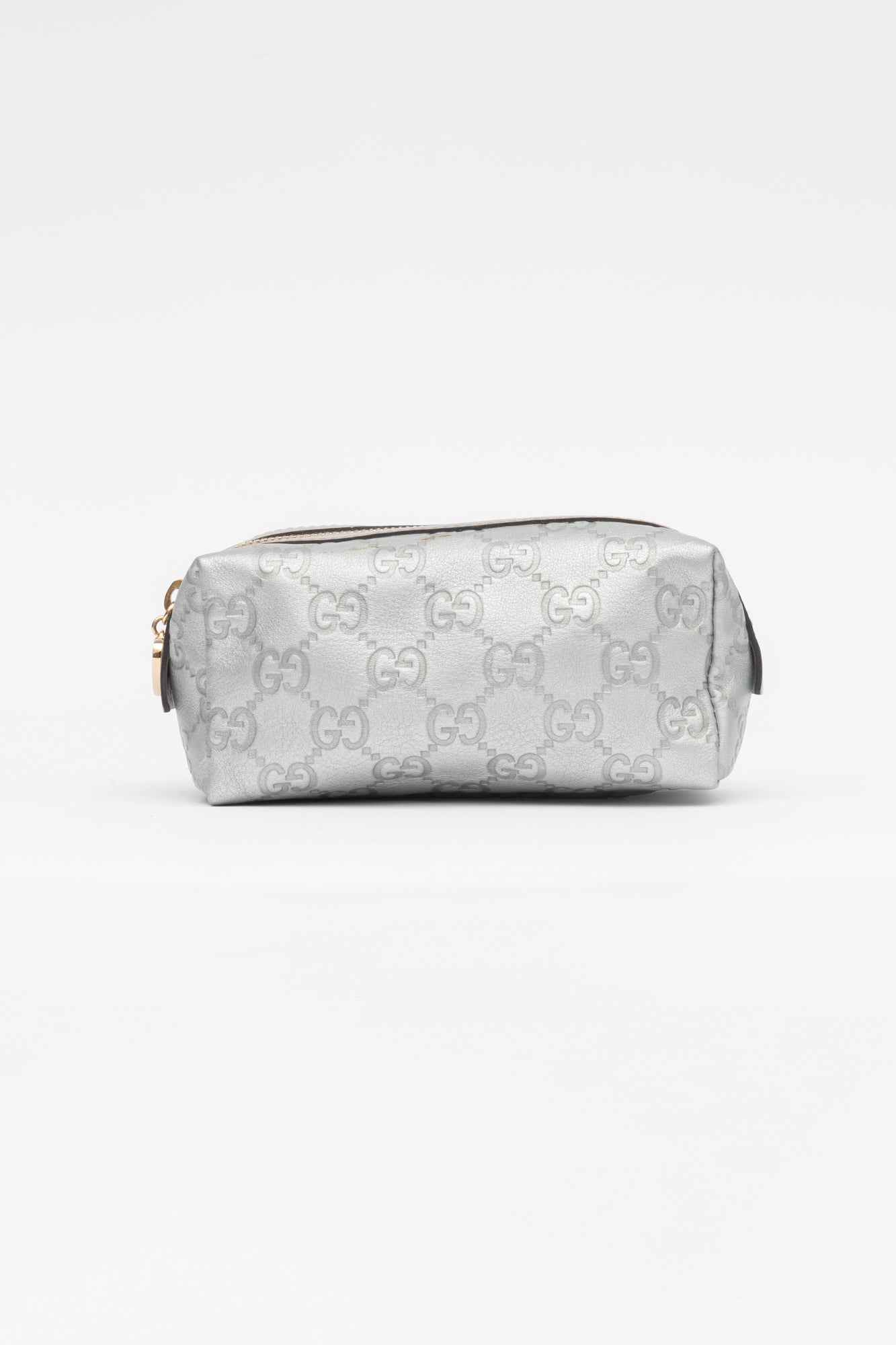 Silver Guccissama Cosmetic Case