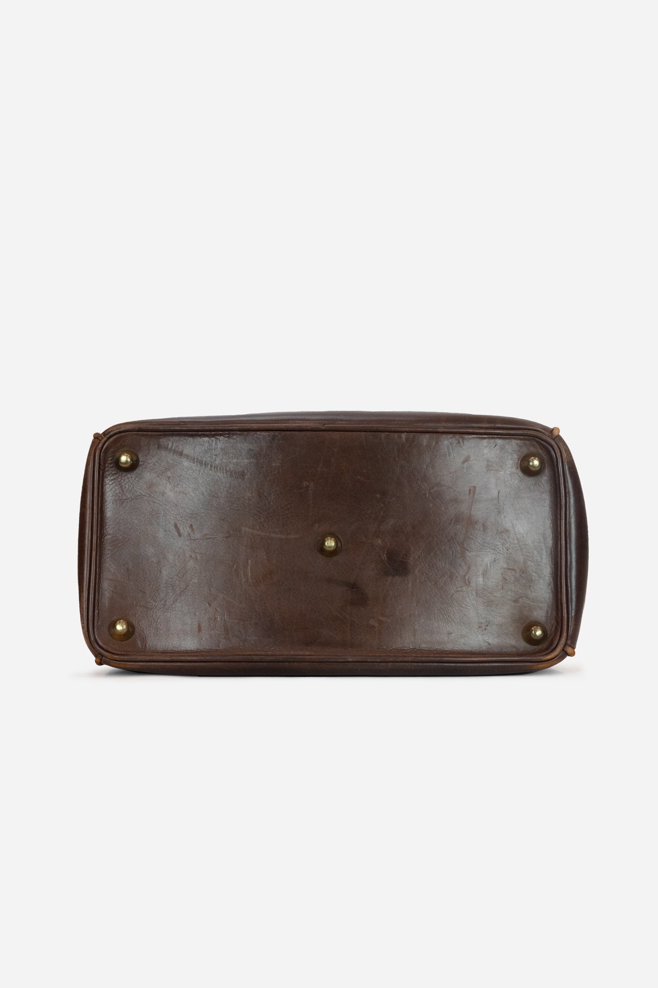 Vintage Leather Web Travel Bag