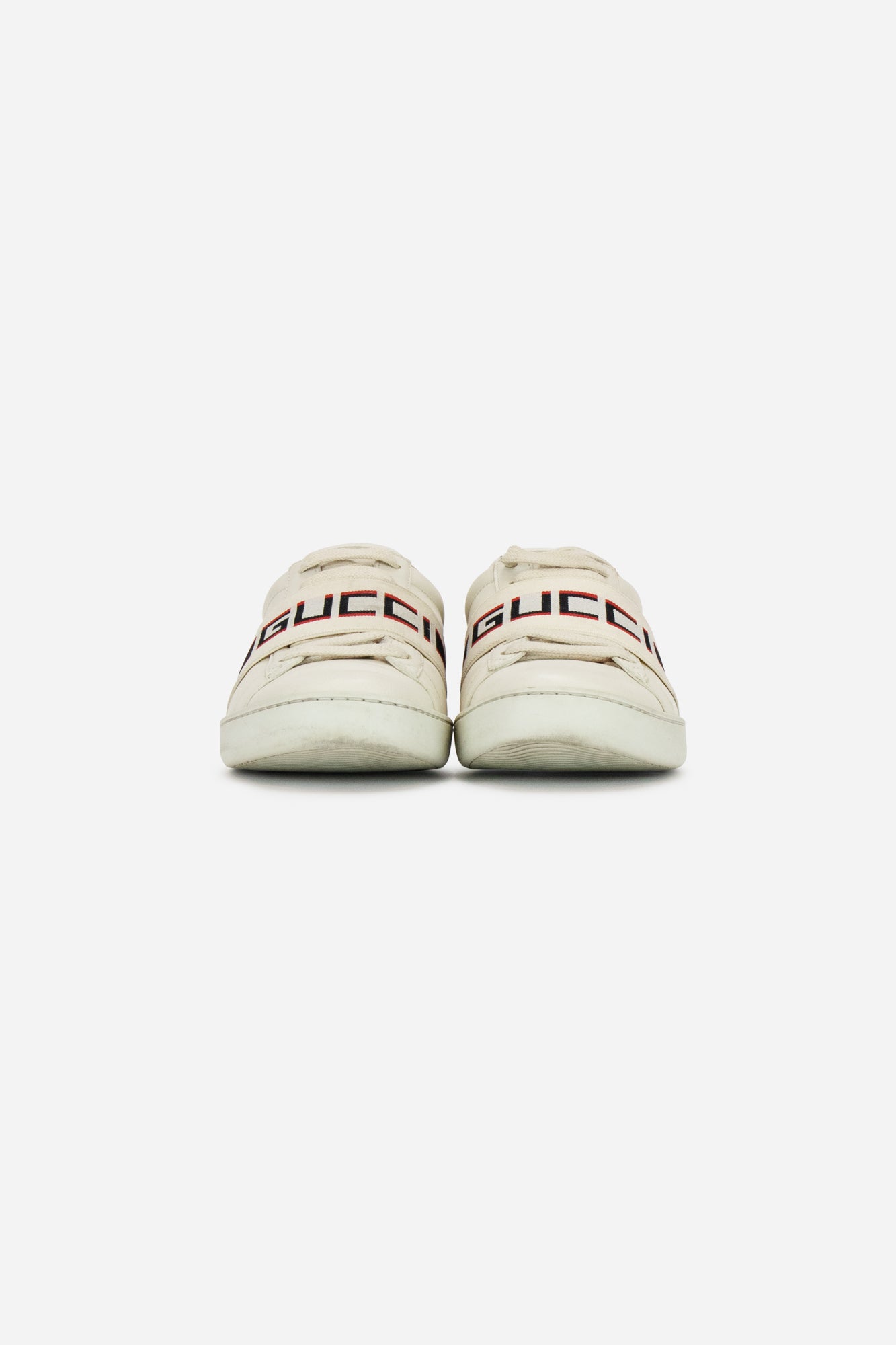White Ace Logo Strap Sneaker