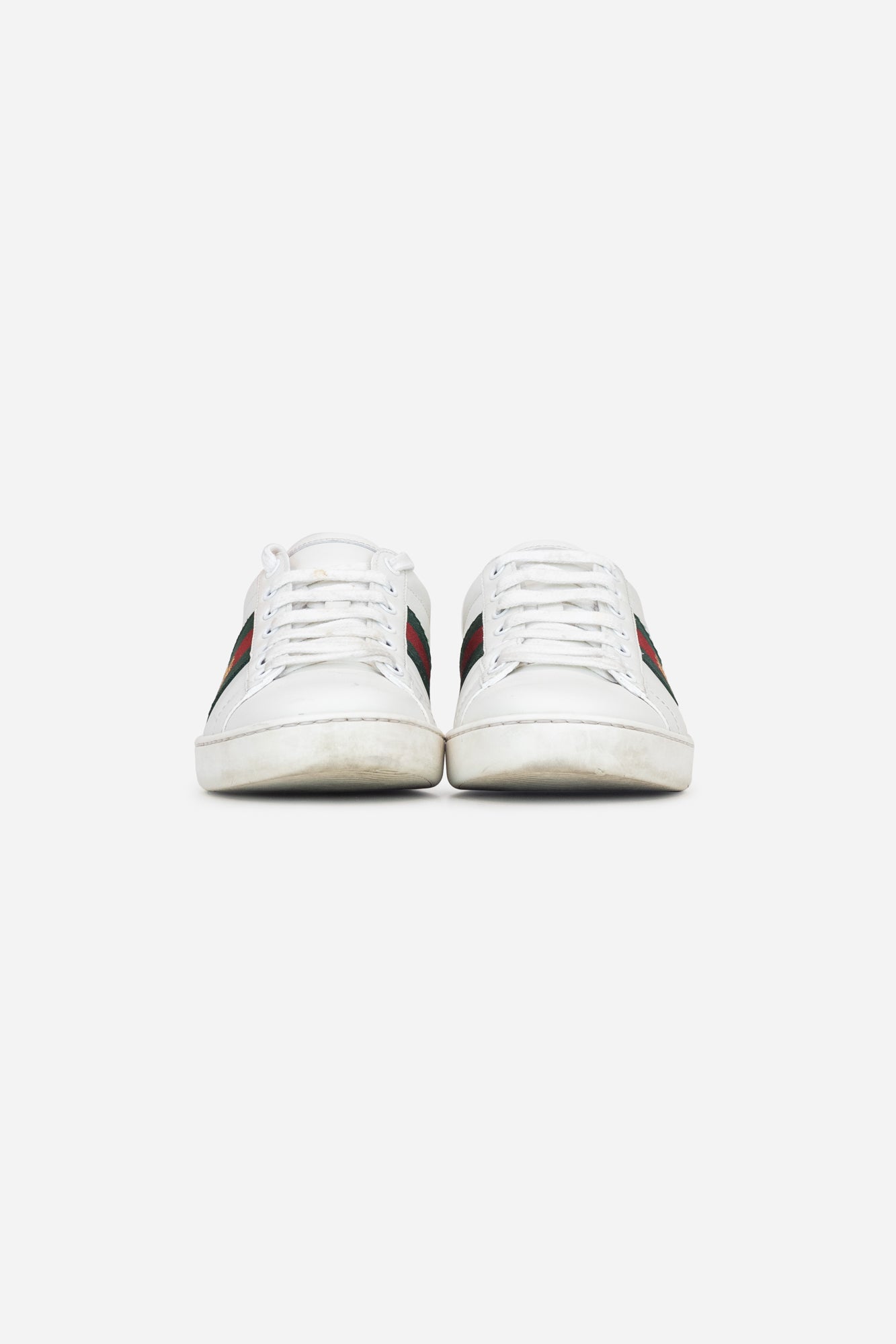 White Gucci Ace Sneaker W/ Bee