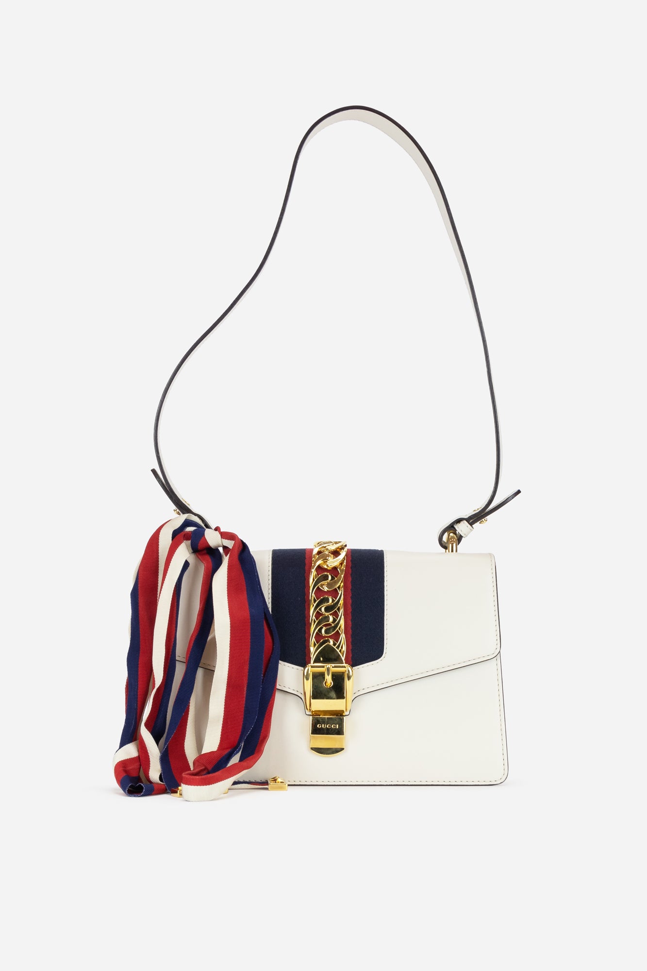 White Sylvie Leather Handbag