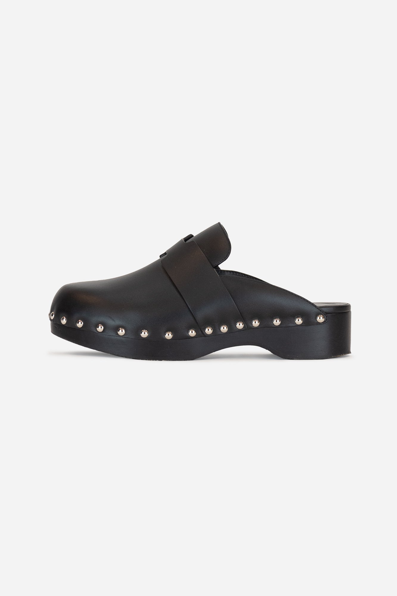 Black Studded Clogs