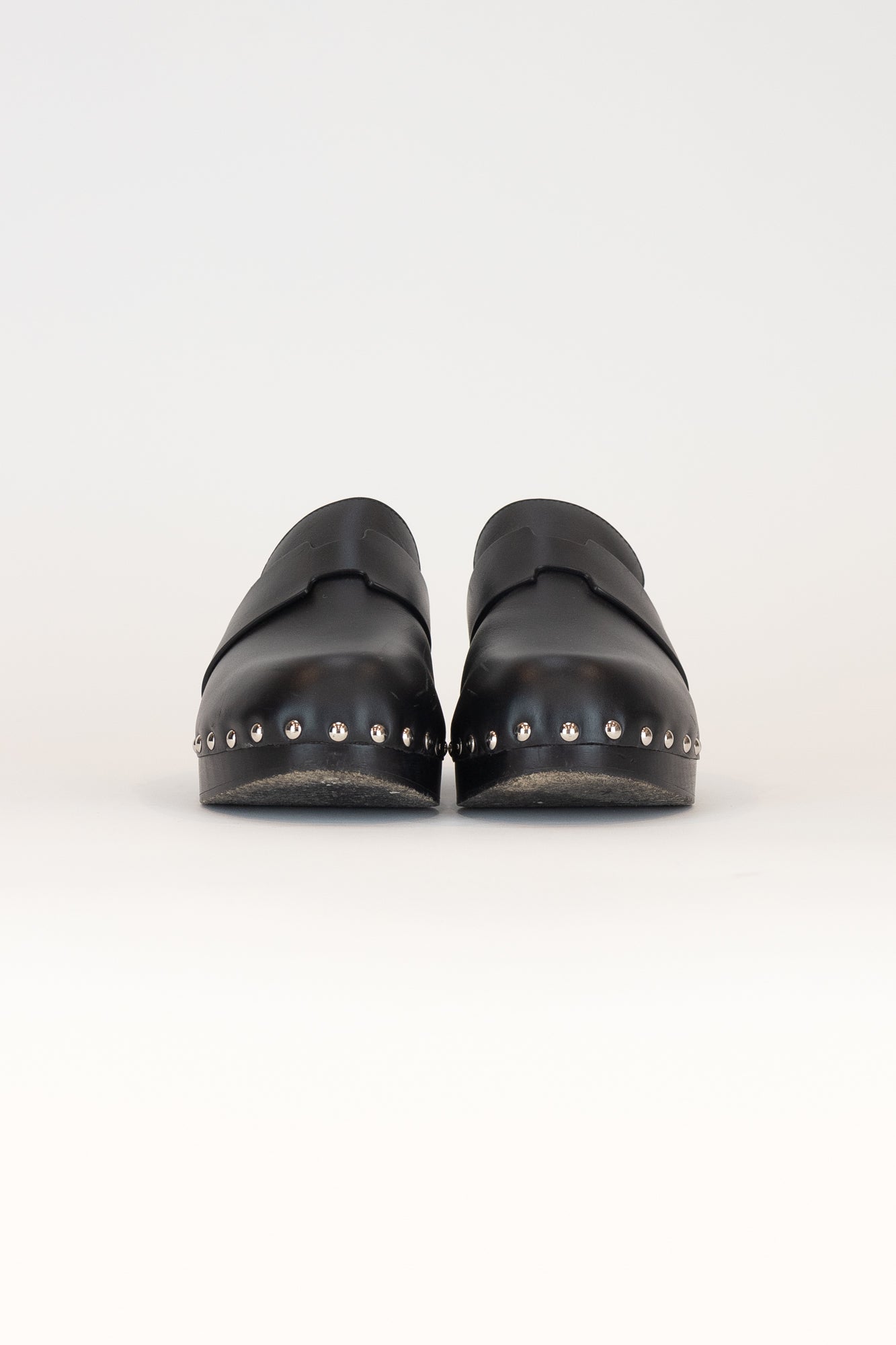 Black Studded Clogs