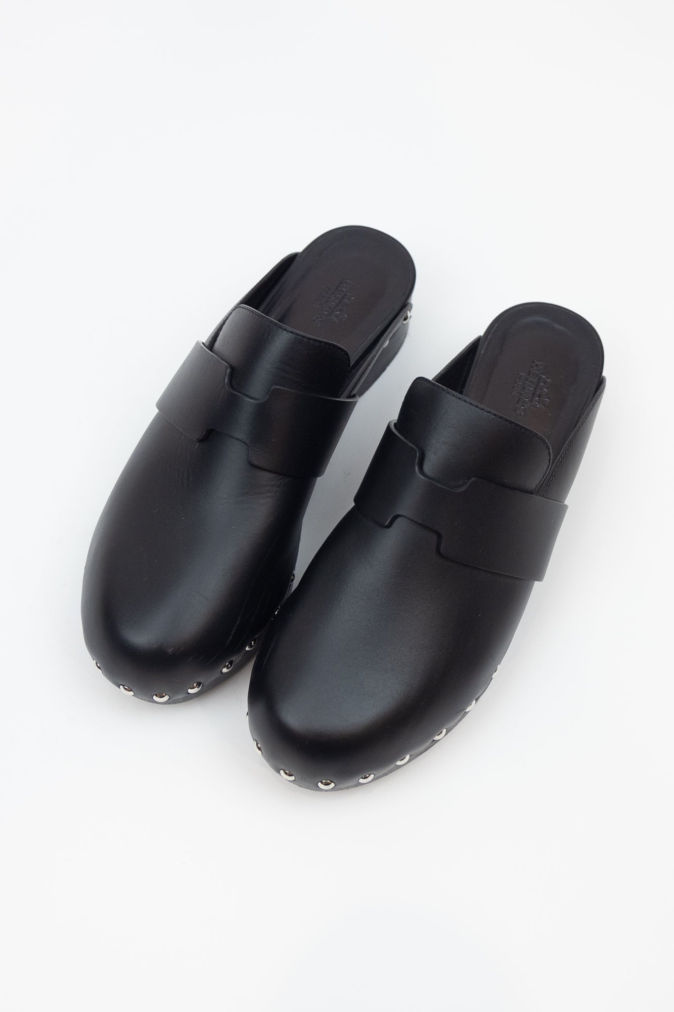 Black Studded Clogs