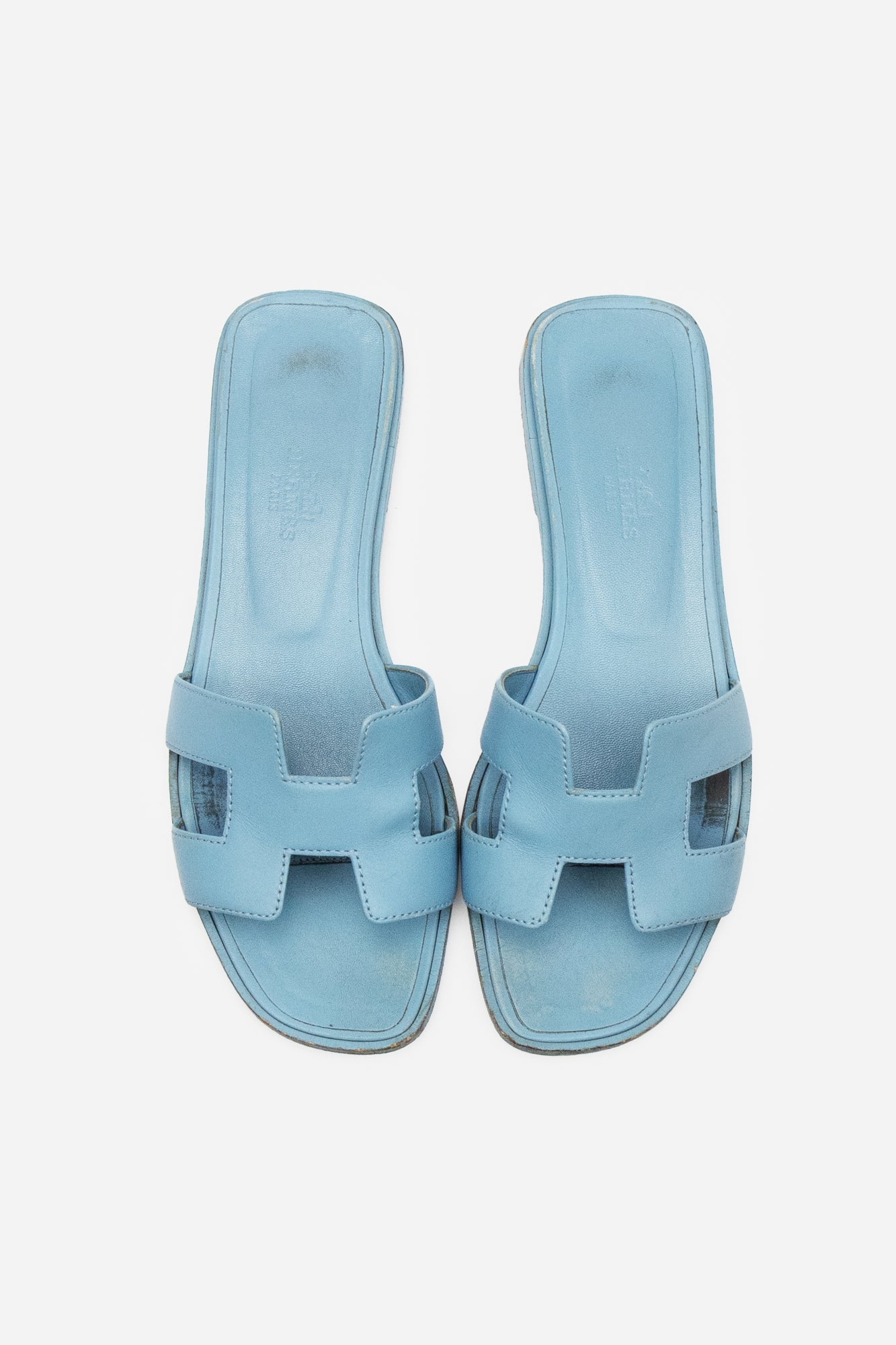 Blue Leather Oran Sandals