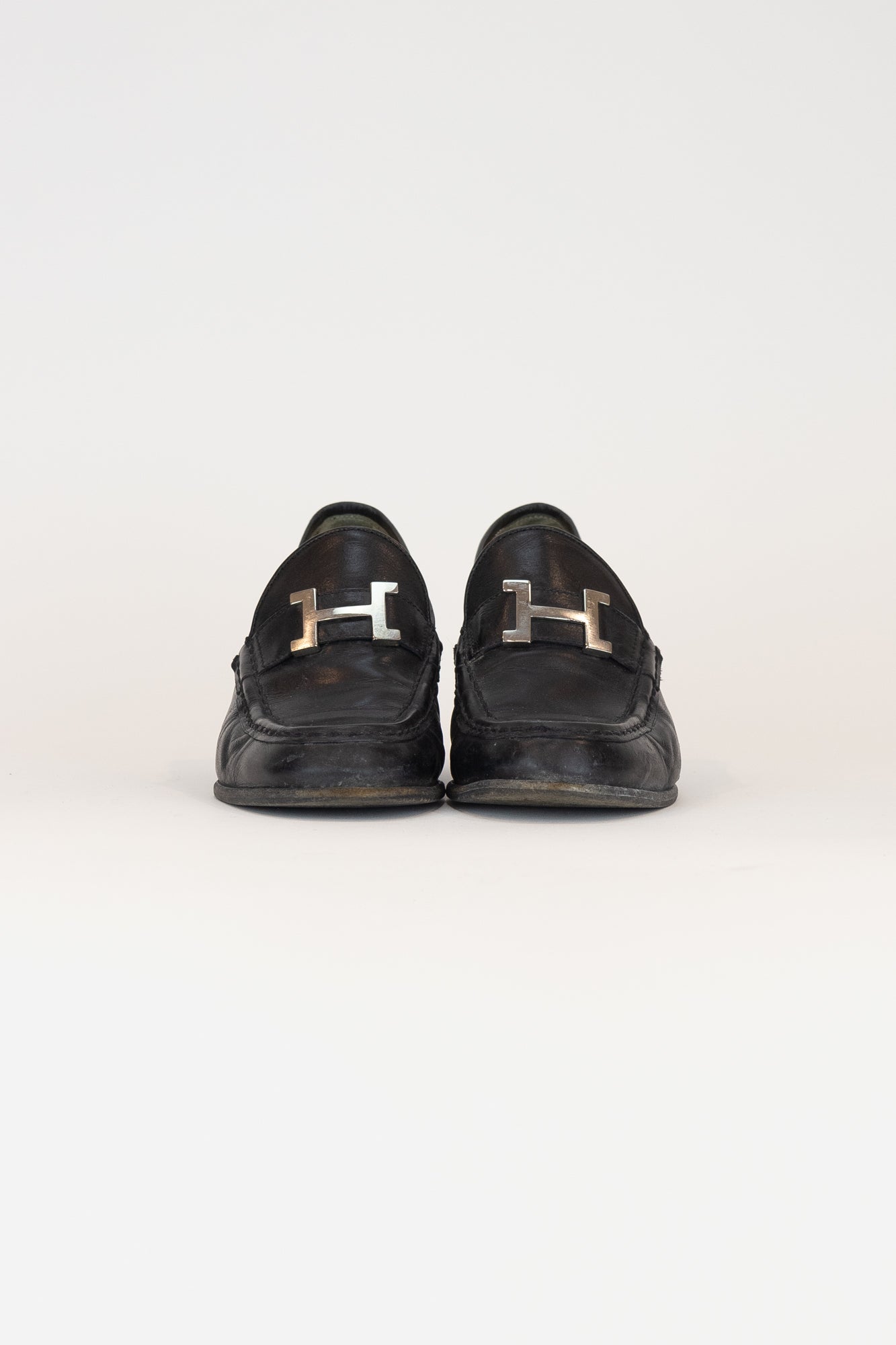 Silver H Buckle Loafer