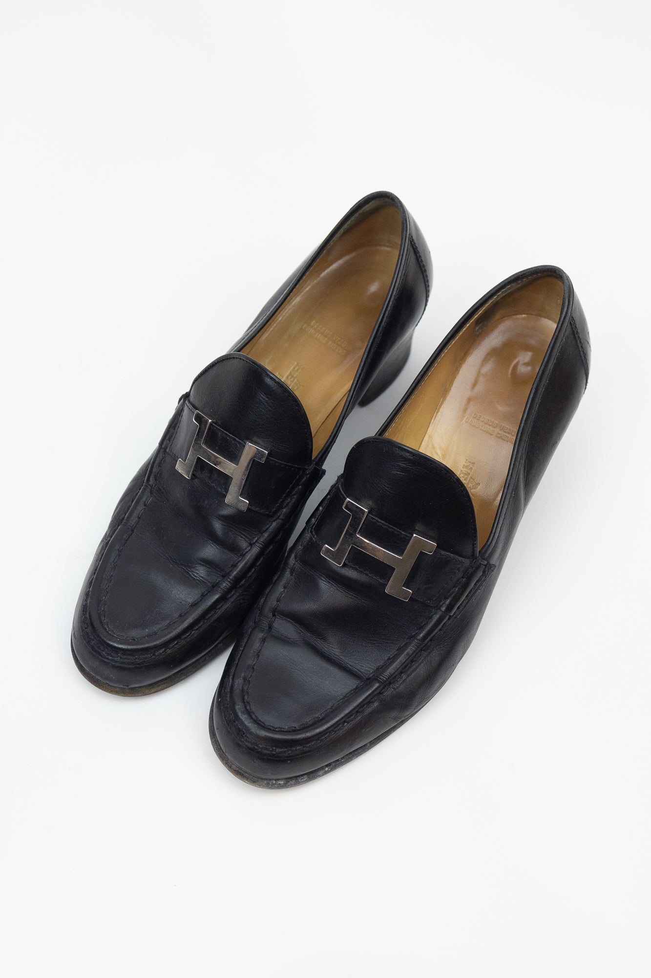 Silver H Buckle Loafer