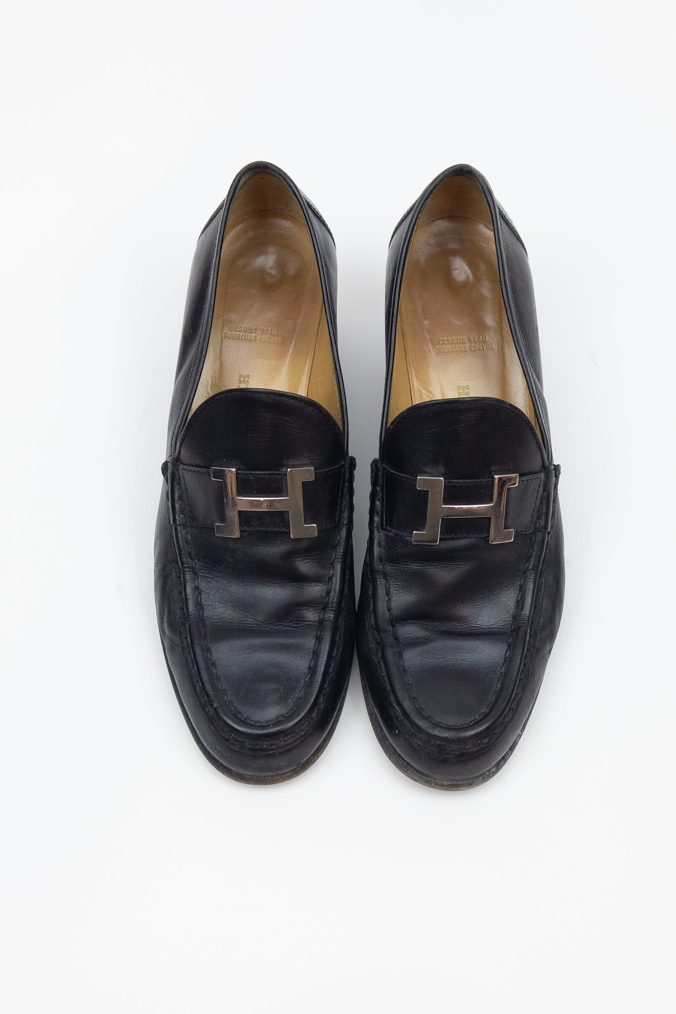 Silver H Buckle Loafer