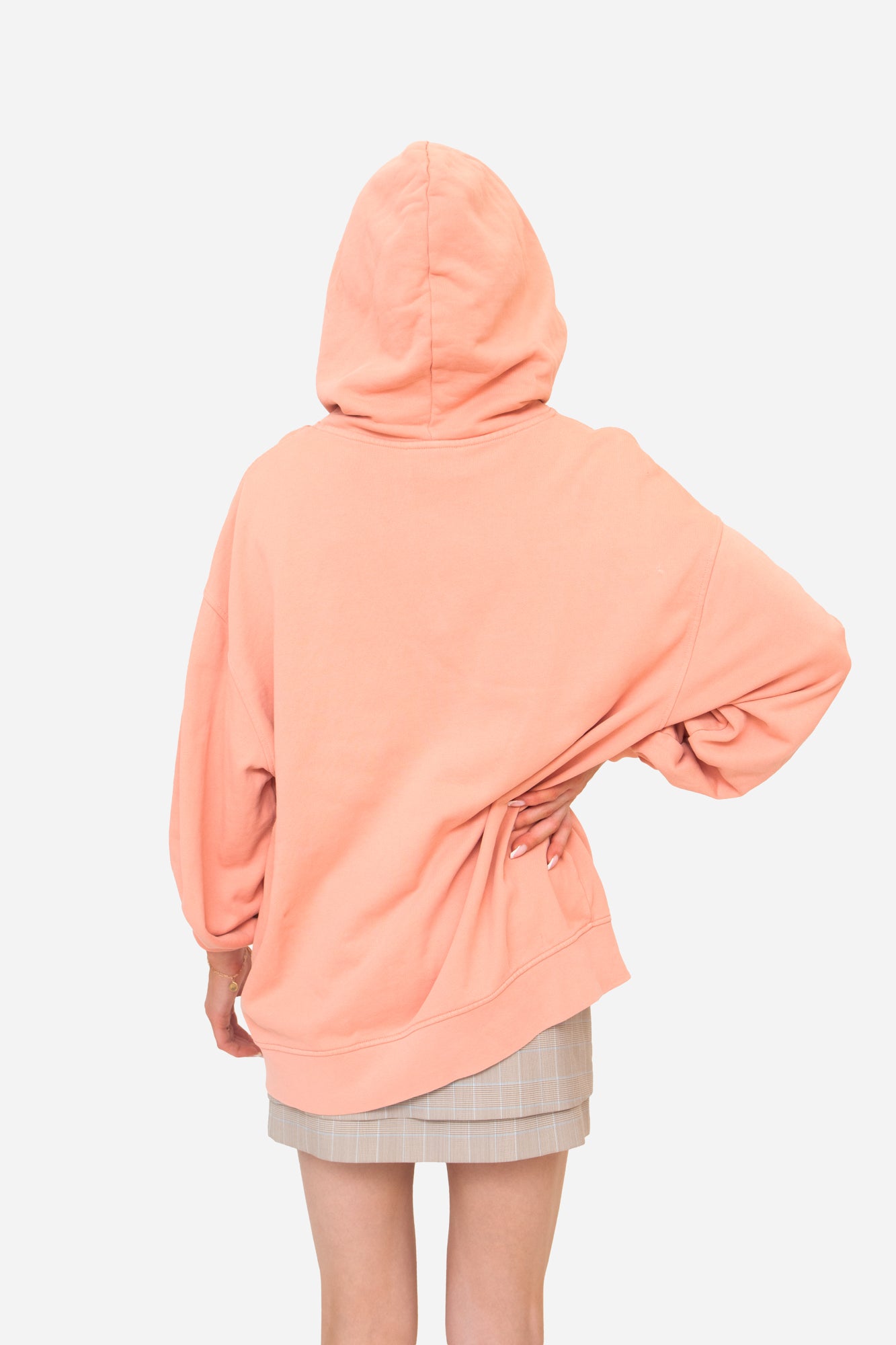 Fashion acne peach hoodie