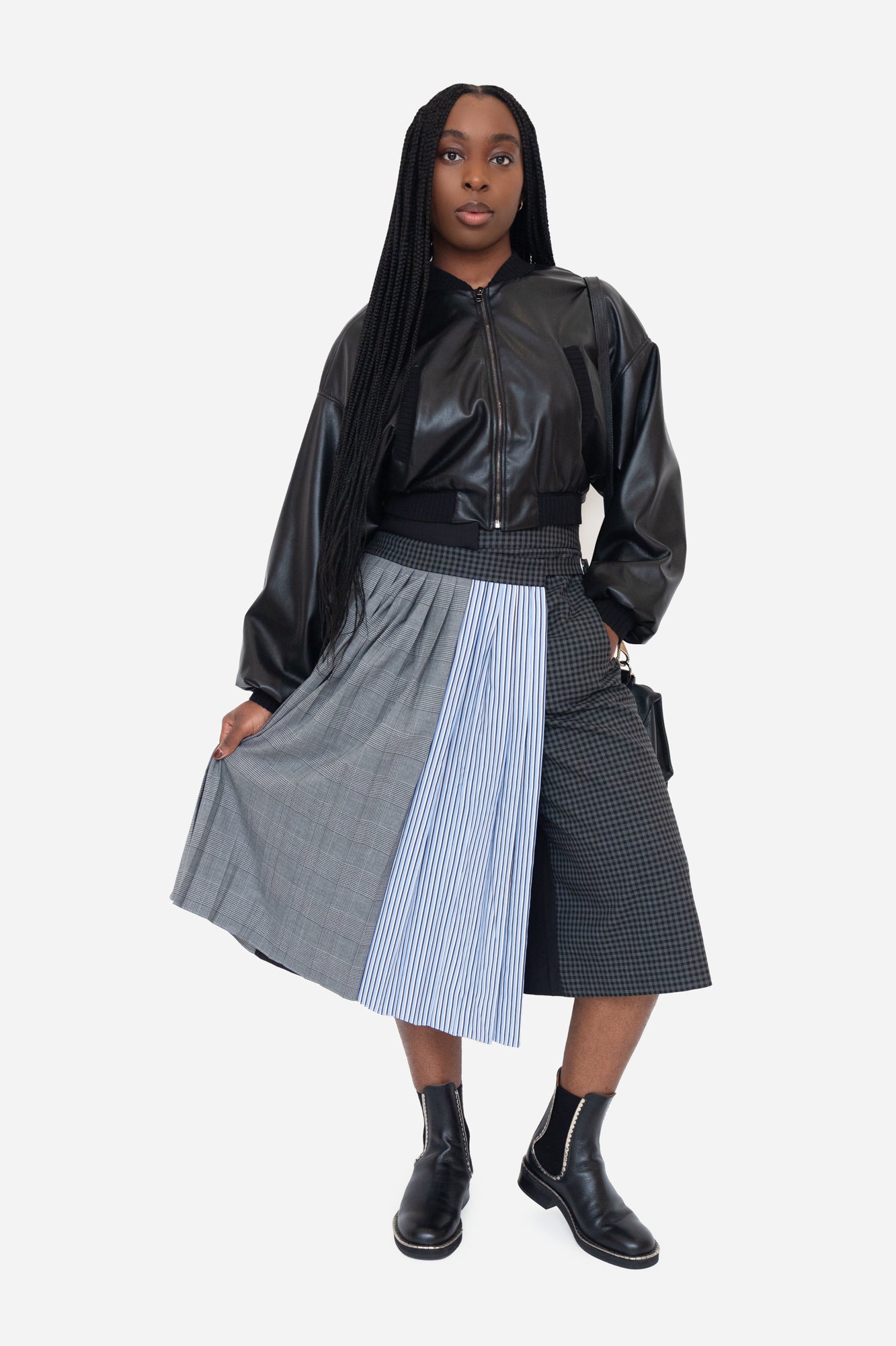 Multi Pleated Culotte/Skirt