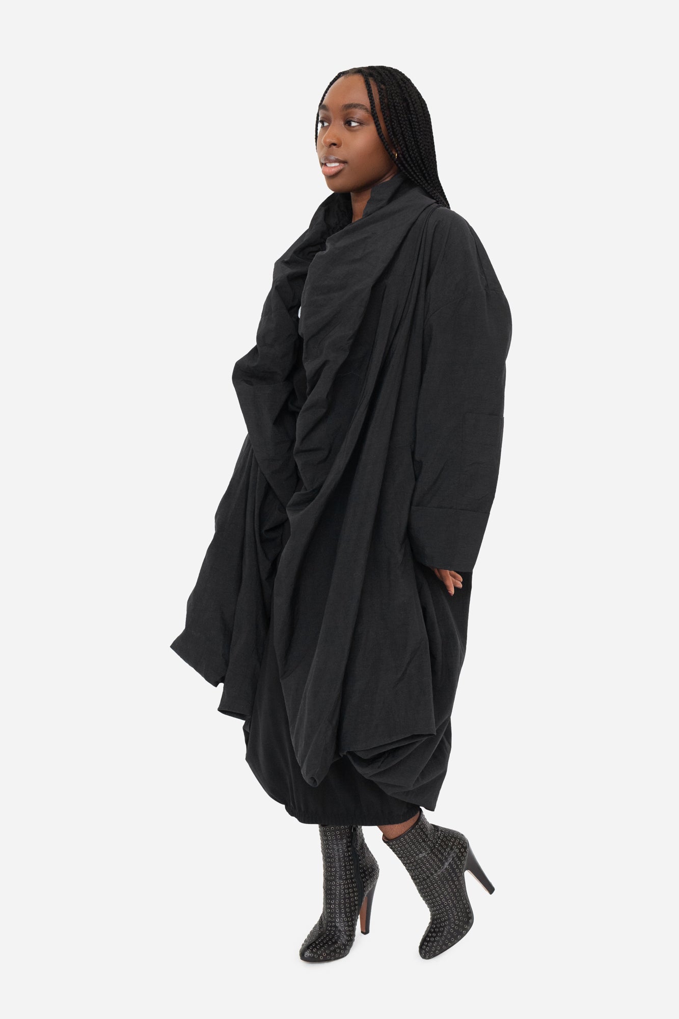 Black Asymmetrical Coat