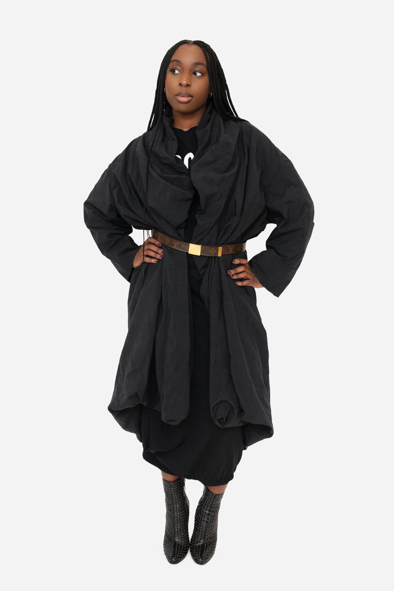 Black Asymmetrical Coat