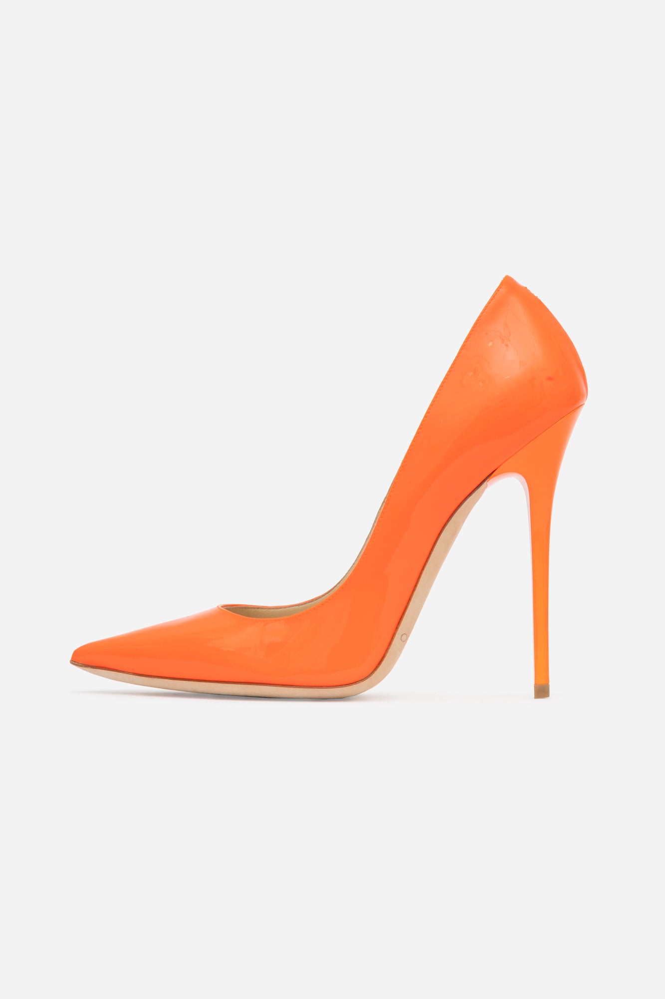 Bright Orange Pointed Toe Pump