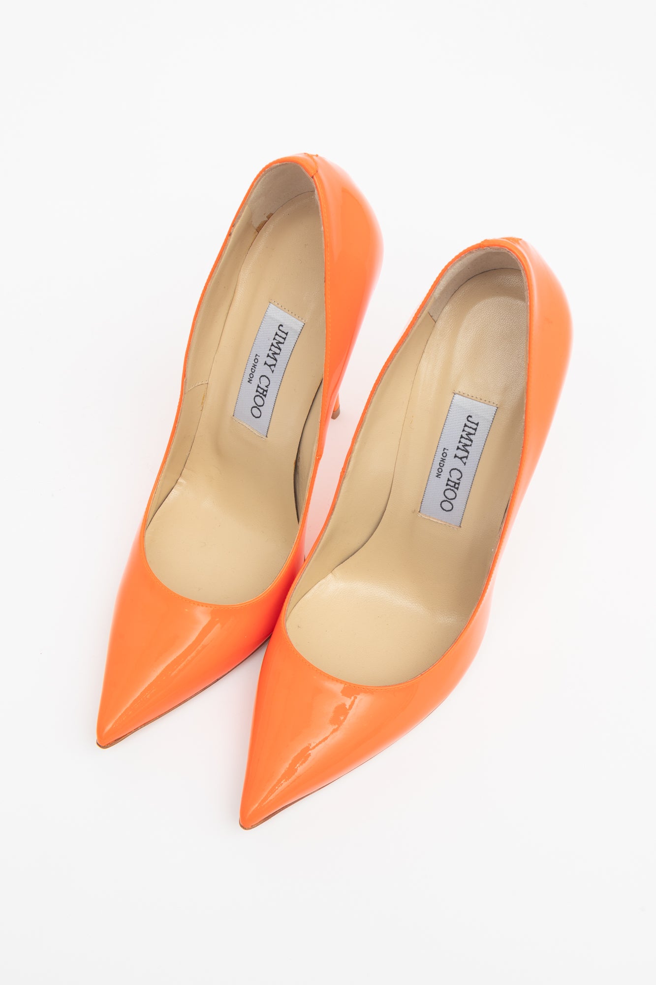 Bright Orange Pointed Toe Pump