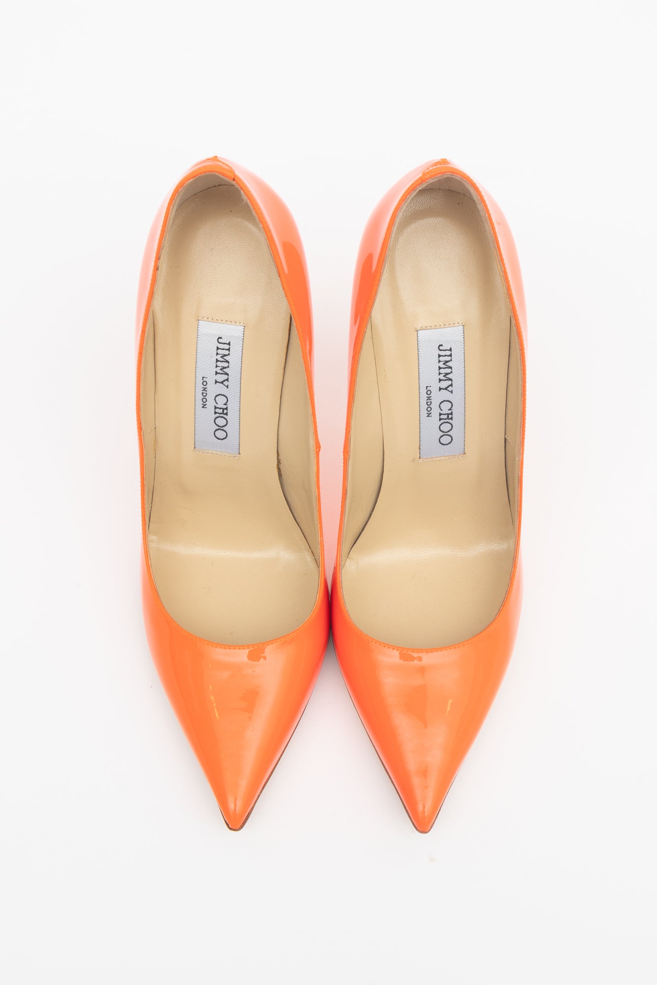 Bright Orange Pointed Toe Pump