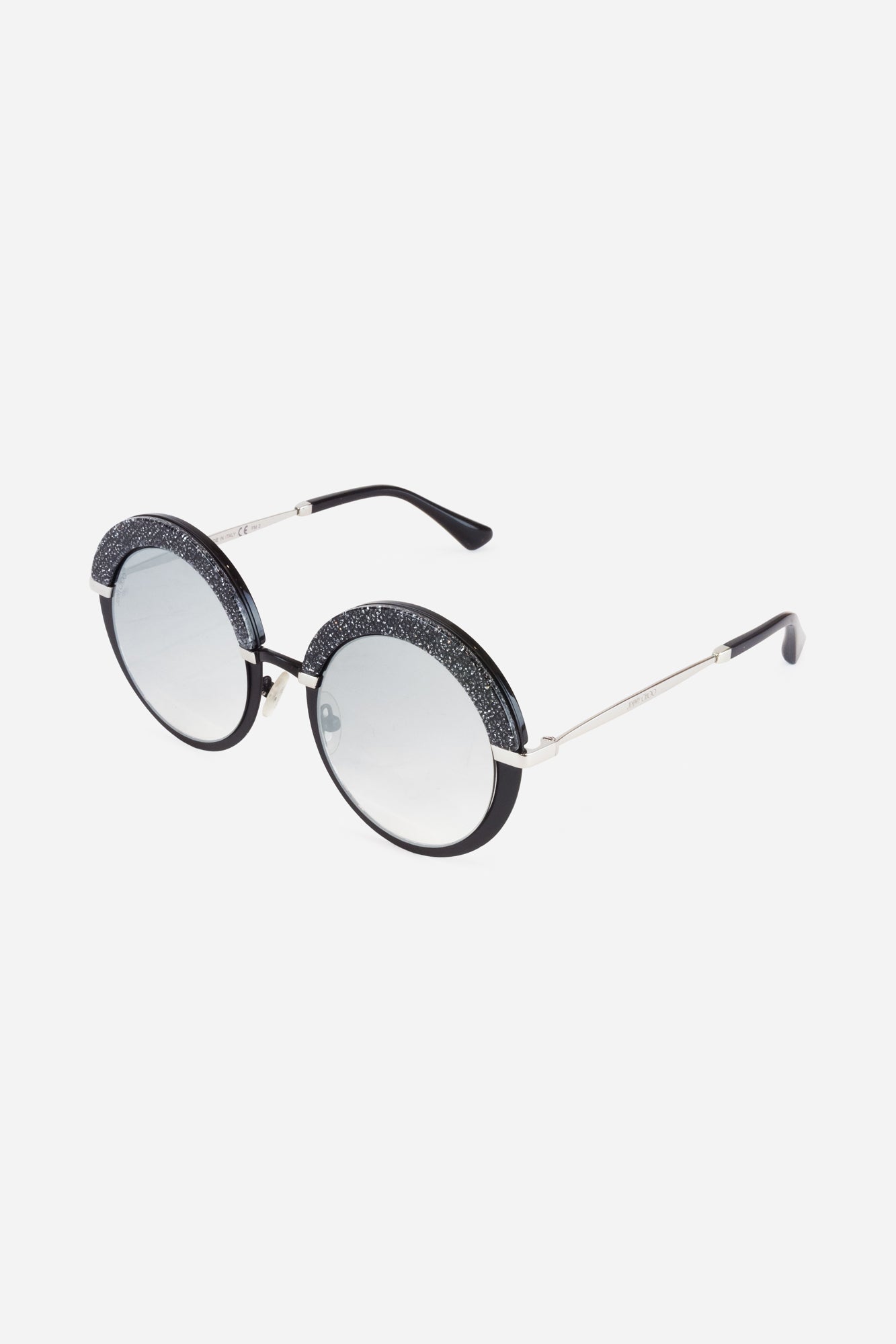 Circle Frame Glitter Sunglasses