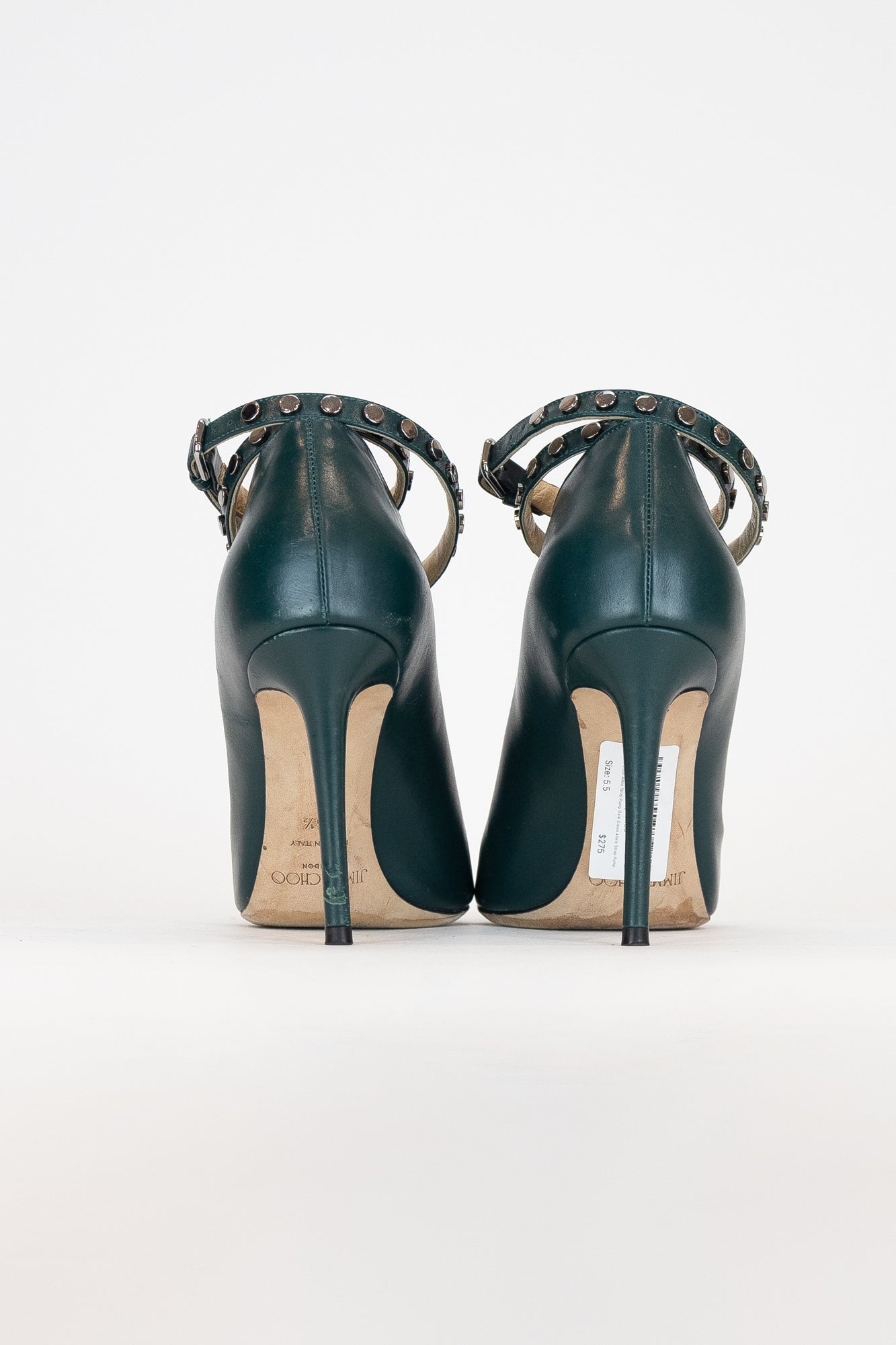 Dark Green Ankle Strap Pump