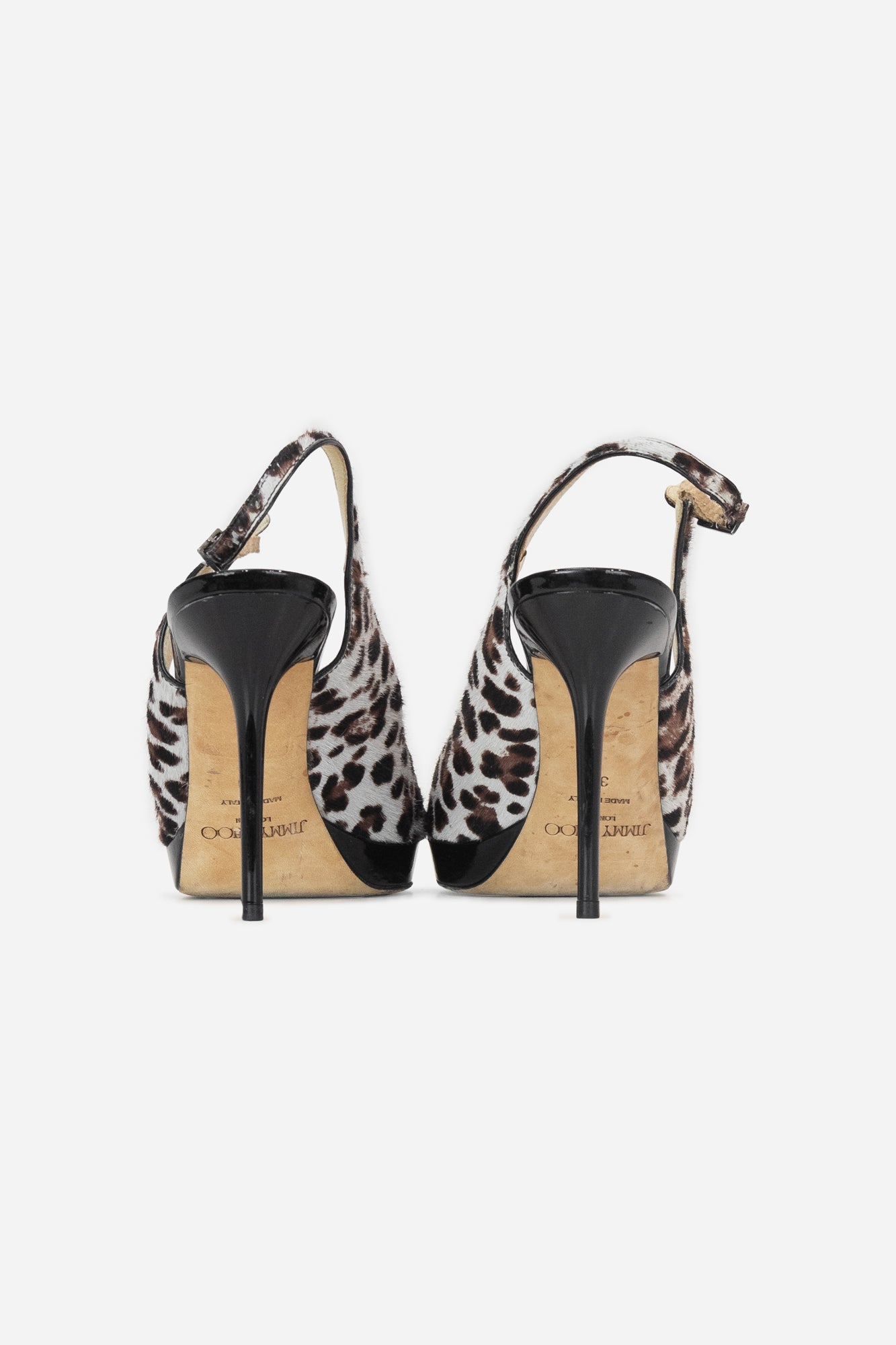 Fur Cheetah Sling Back Pumps