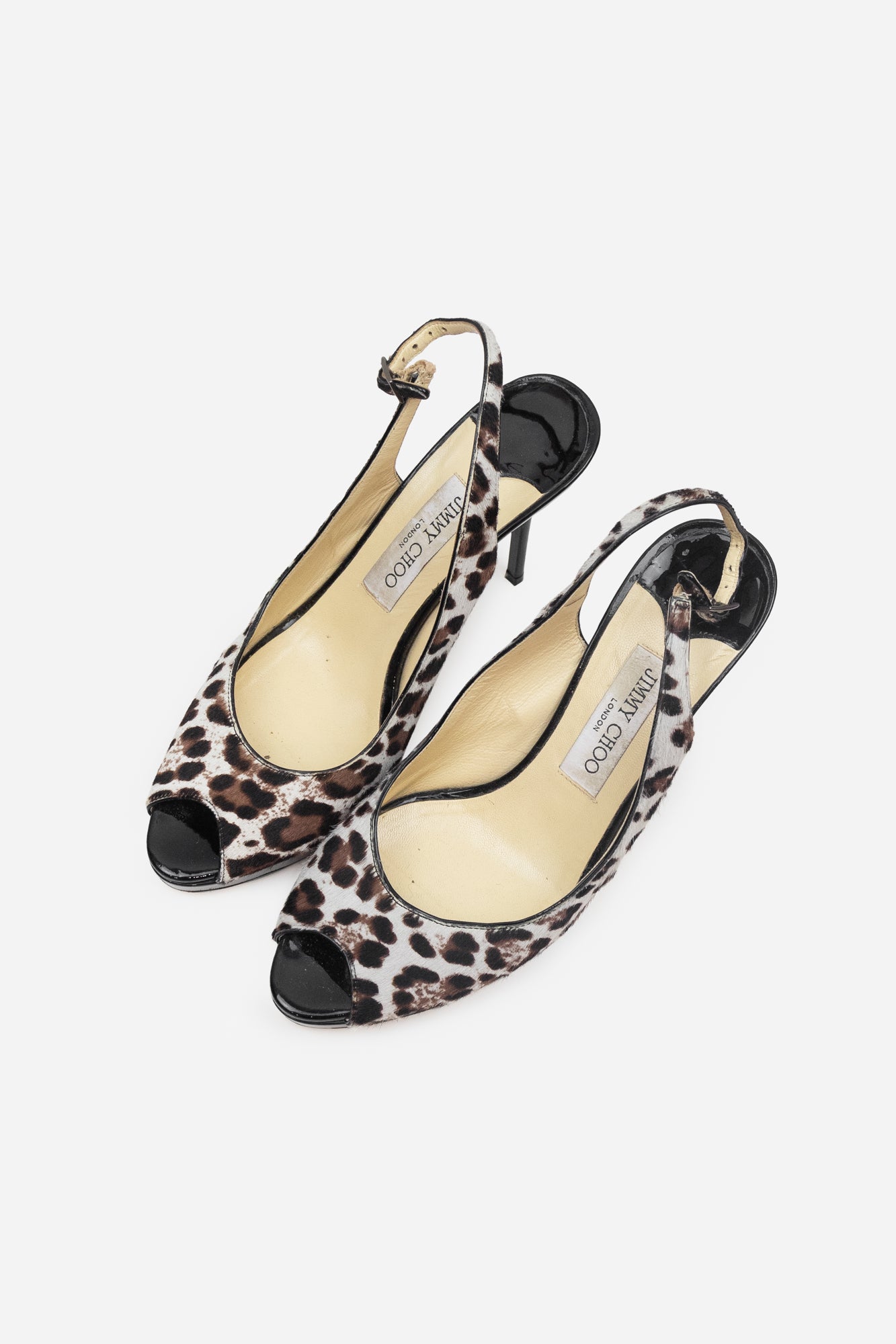 Fur Cheetah Sling Back Pumps