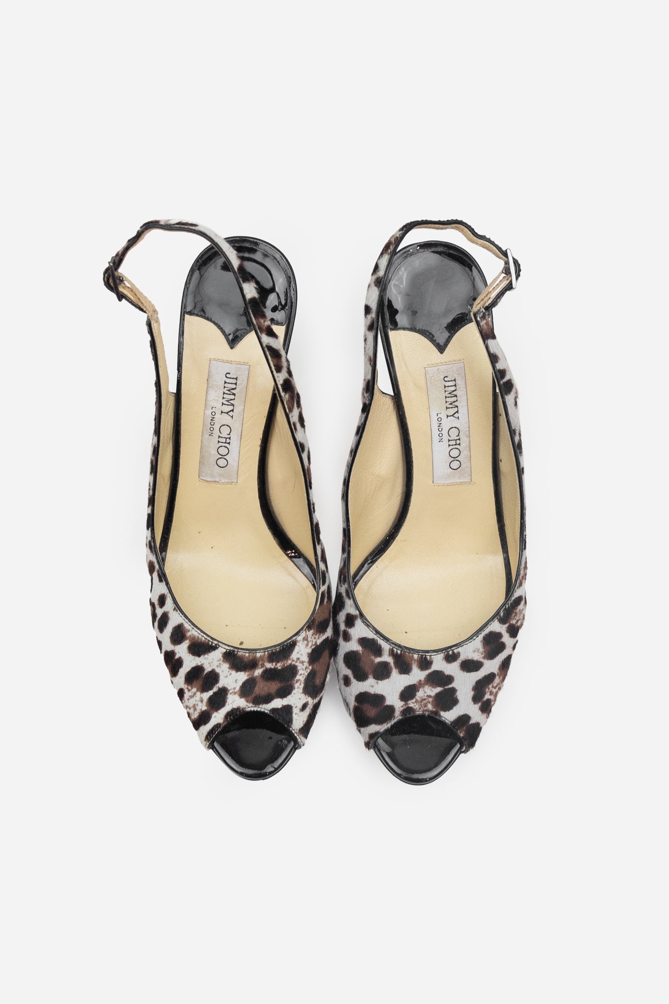 Fur Cheetah Sling Back Pumps