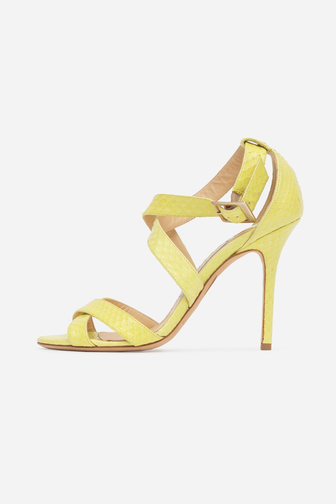 Lemon Xenia Strappy Neon Pumps Leather