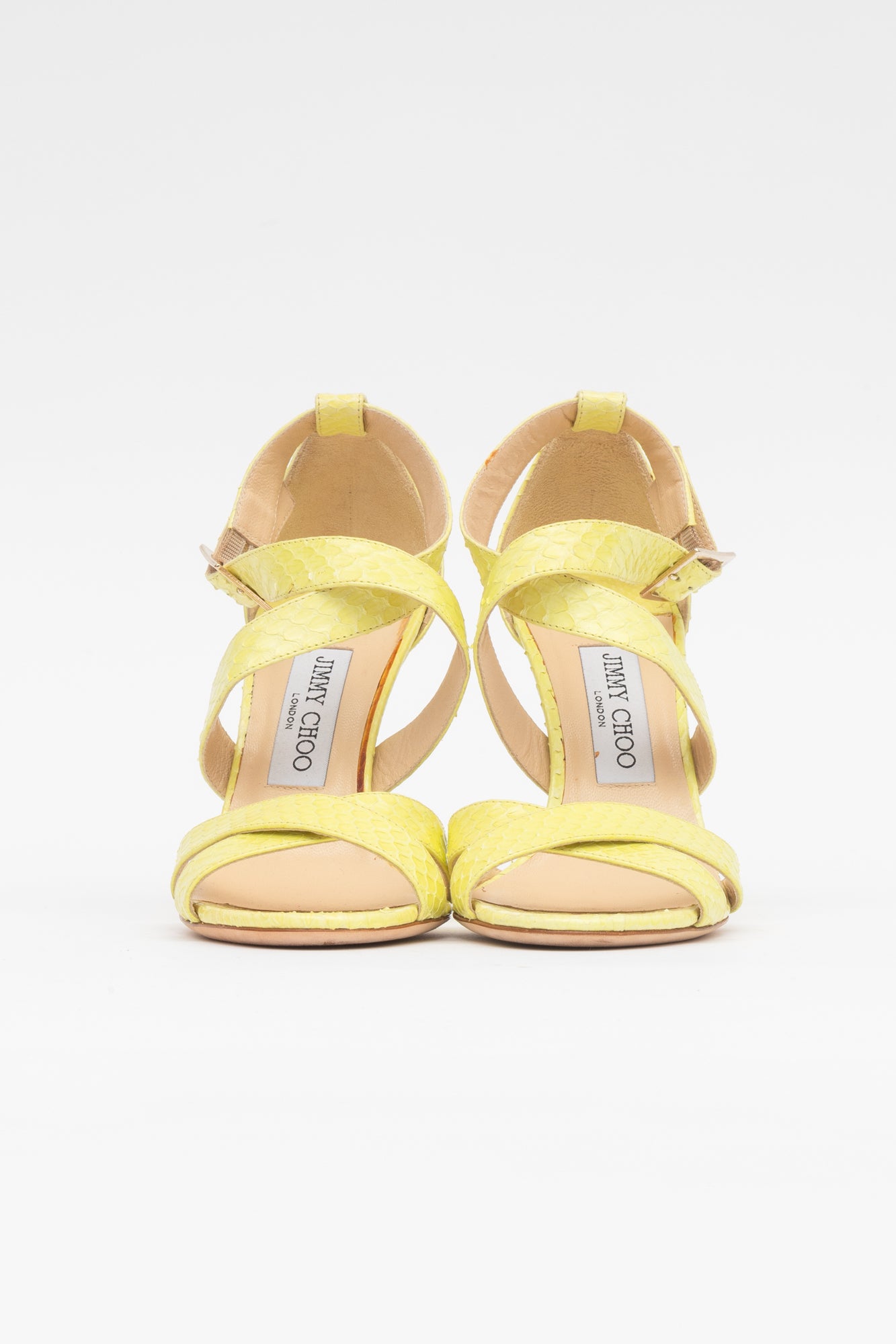 Lemon Xenia Strappy Neon Pumps Leather